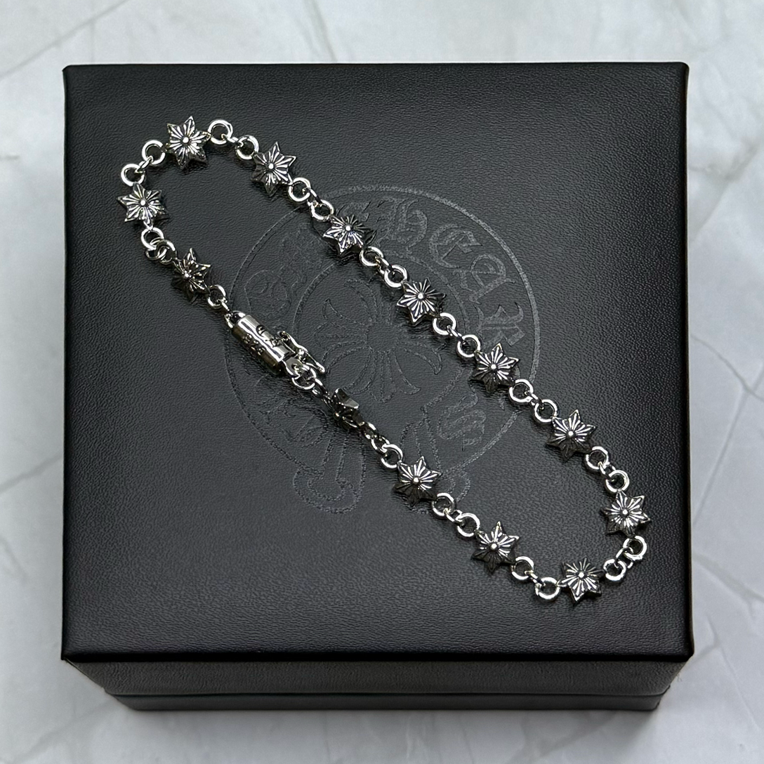 #B6: Chrome Hearts Star Cross Emblem Bracelet (Gold-Filled)