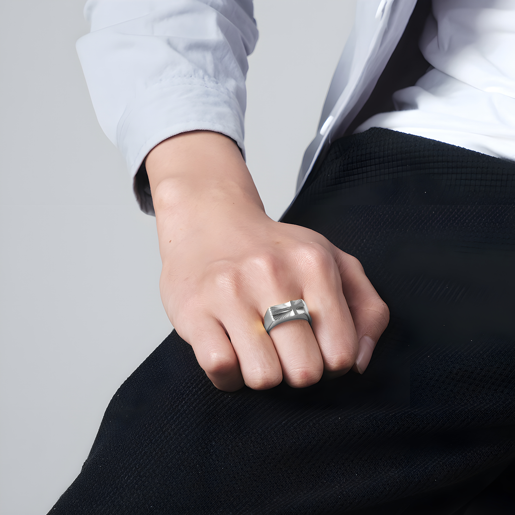 Cross Bar Knuckle Ring (Titanium Steel)