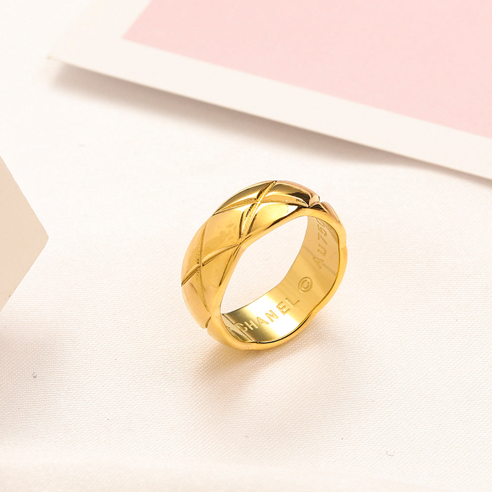 Chanel Quilt Ring (Stainless Steel)