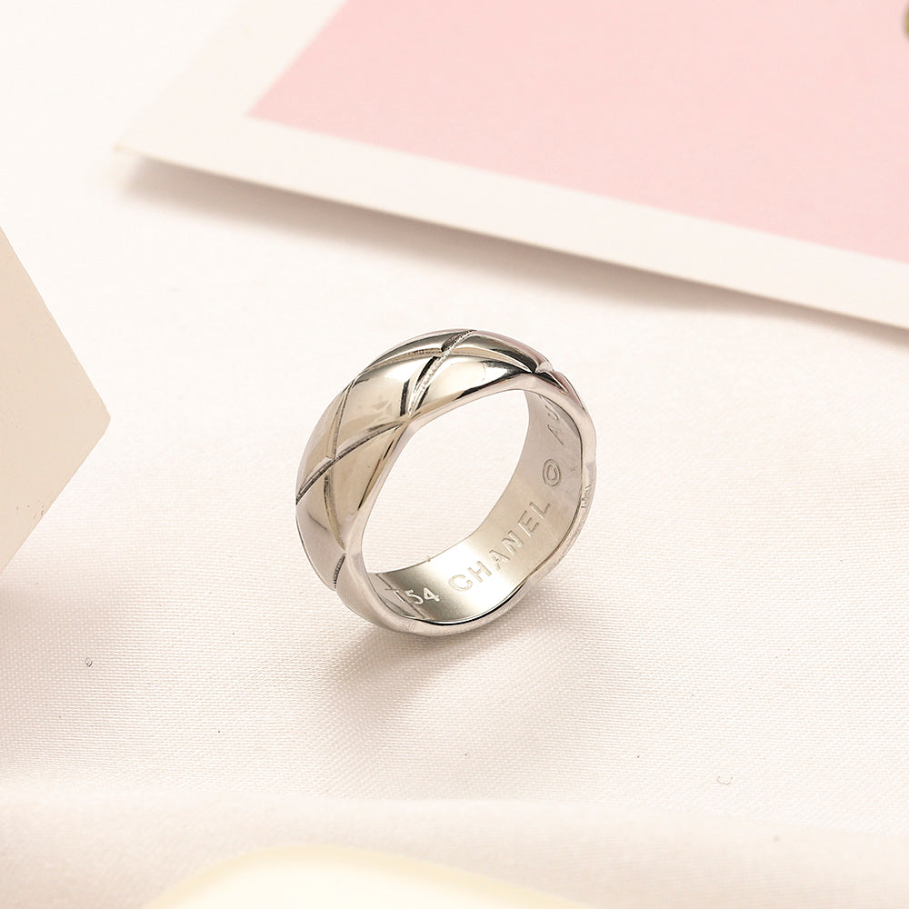 Chanel Quilt Ring (Stainless Steel)