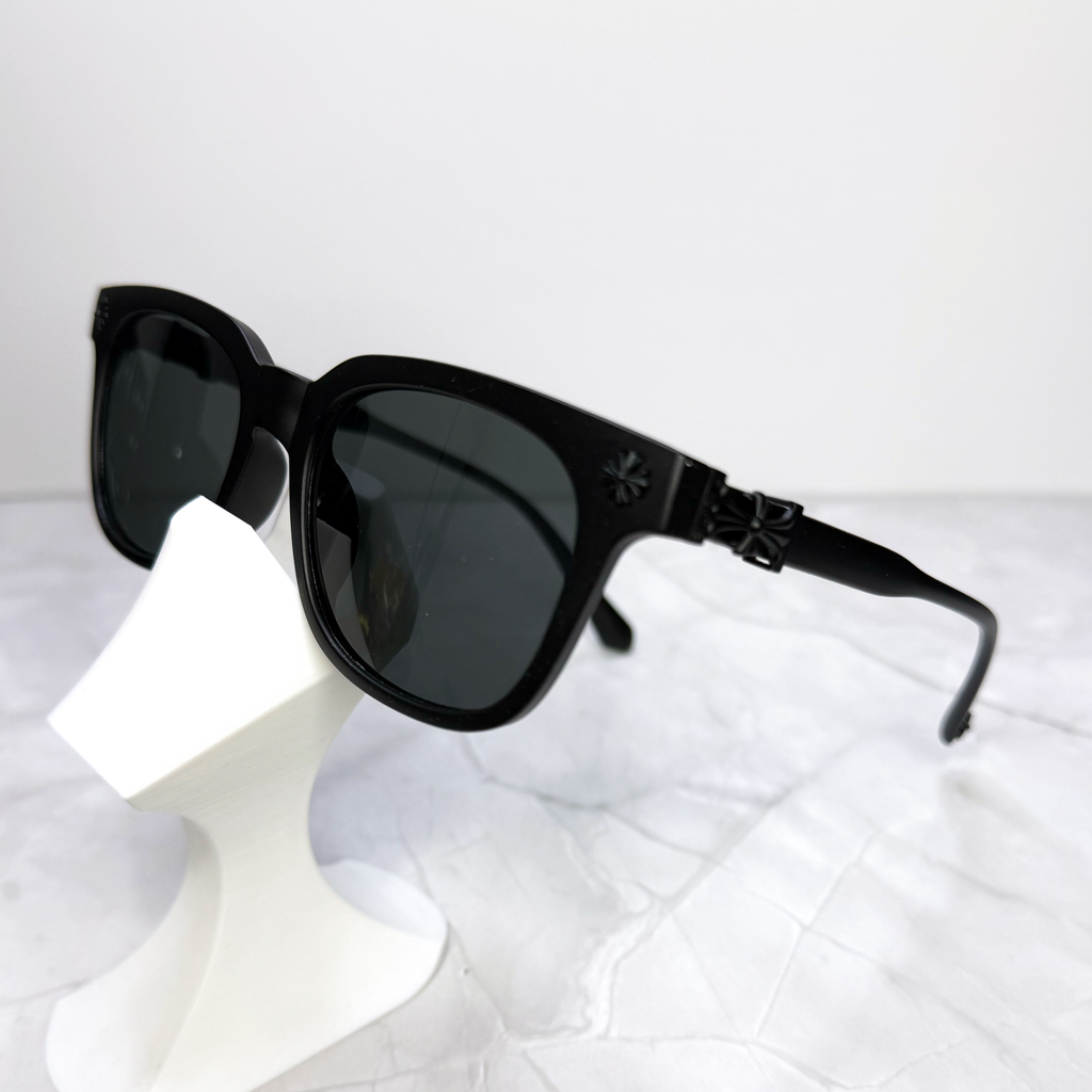 #S0: Chrome Hearts Cox Ucker Sunglasses (Matte Black & Black)