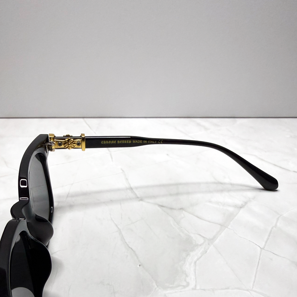 #S2: Chrome Hearts Cox Ucker Sunglasses (Black & Gold)