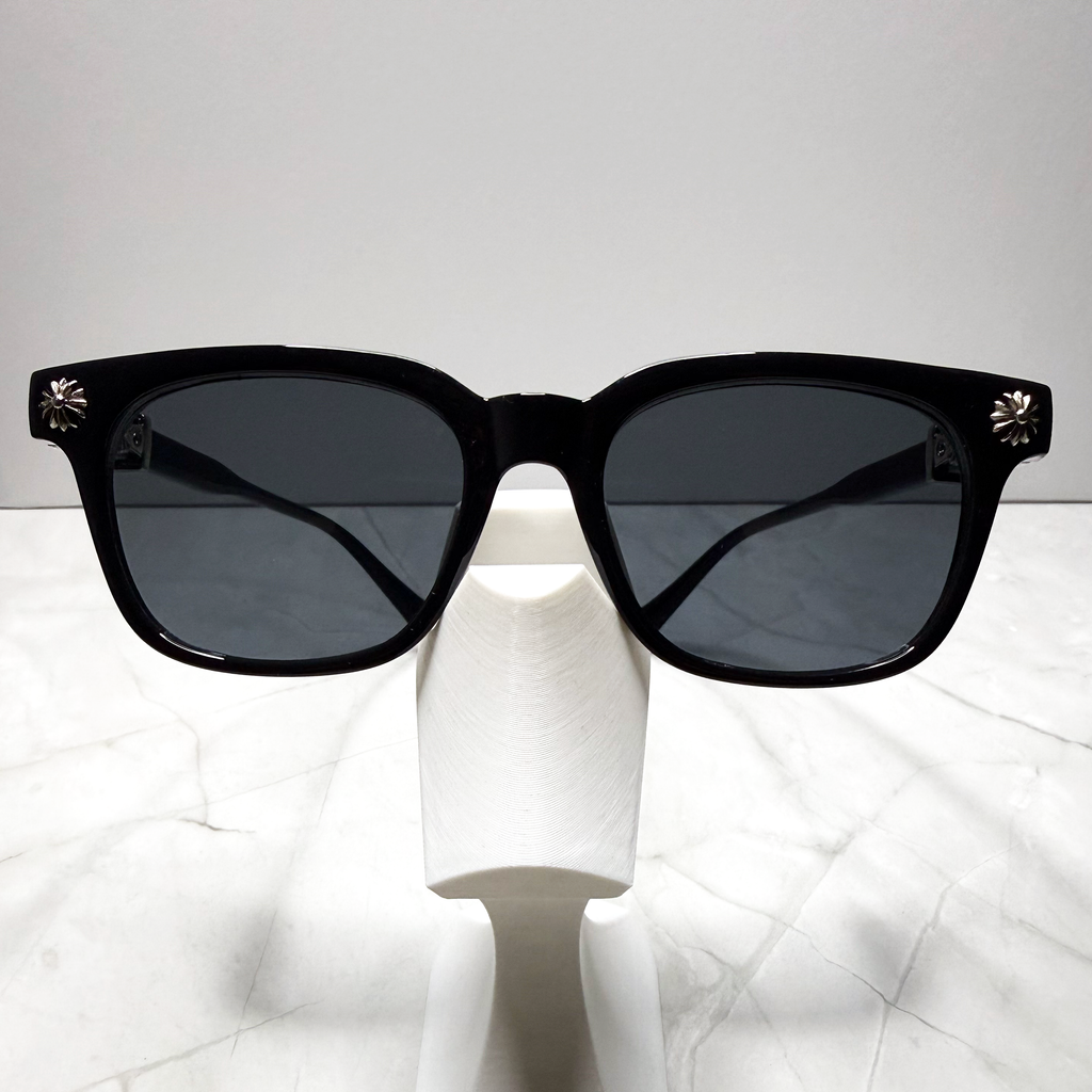 #S1: Chrome Hearts Cox Ucker Sunglasses (Black & Silver)