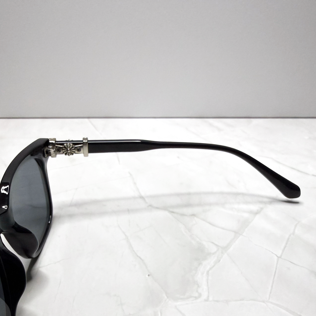 #S1: Chrome Hearts Cox Ucker Sunglasses (Black & Silver)