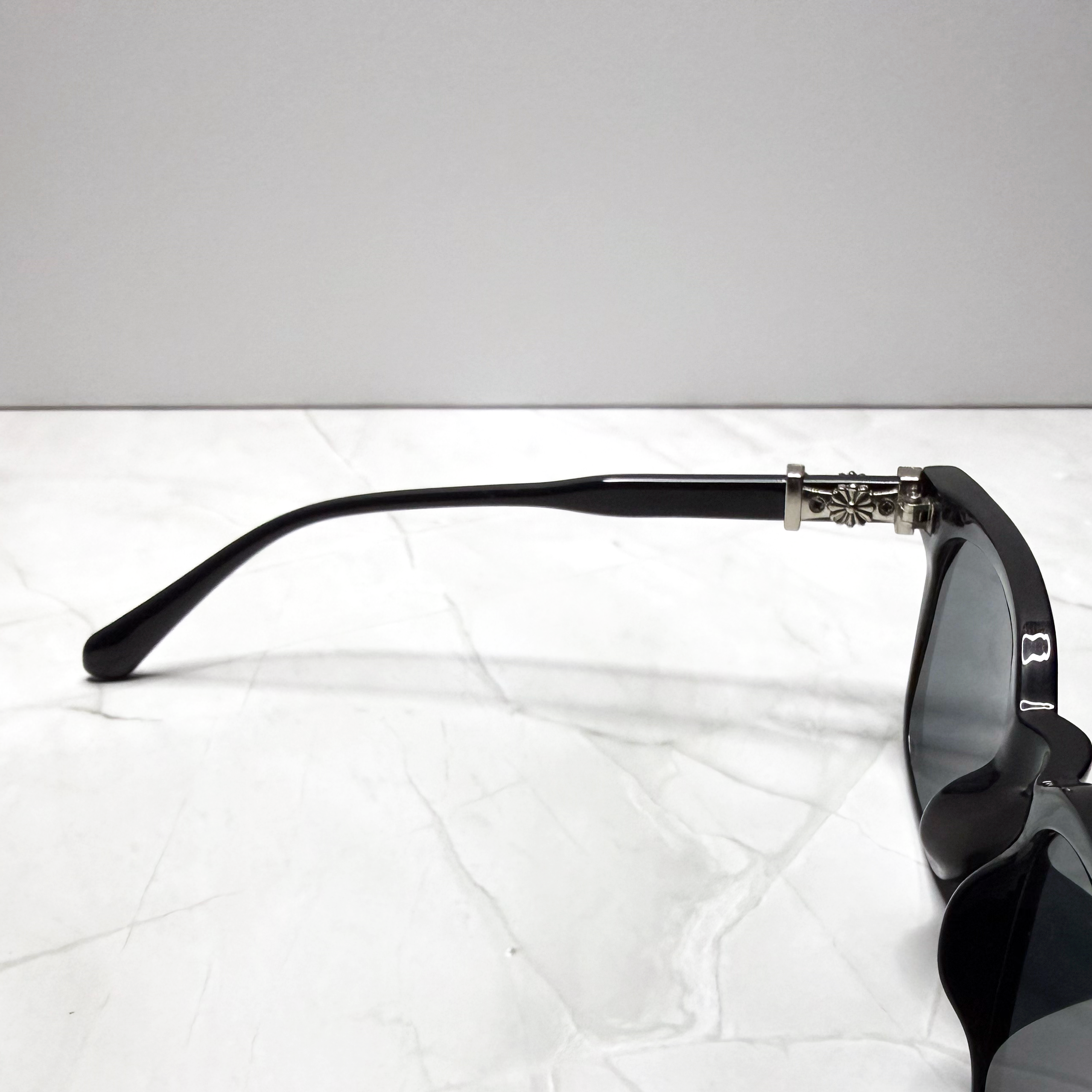 #S1: Chrome Hearts Cox Ucker Sunglasses (Black & Silver)