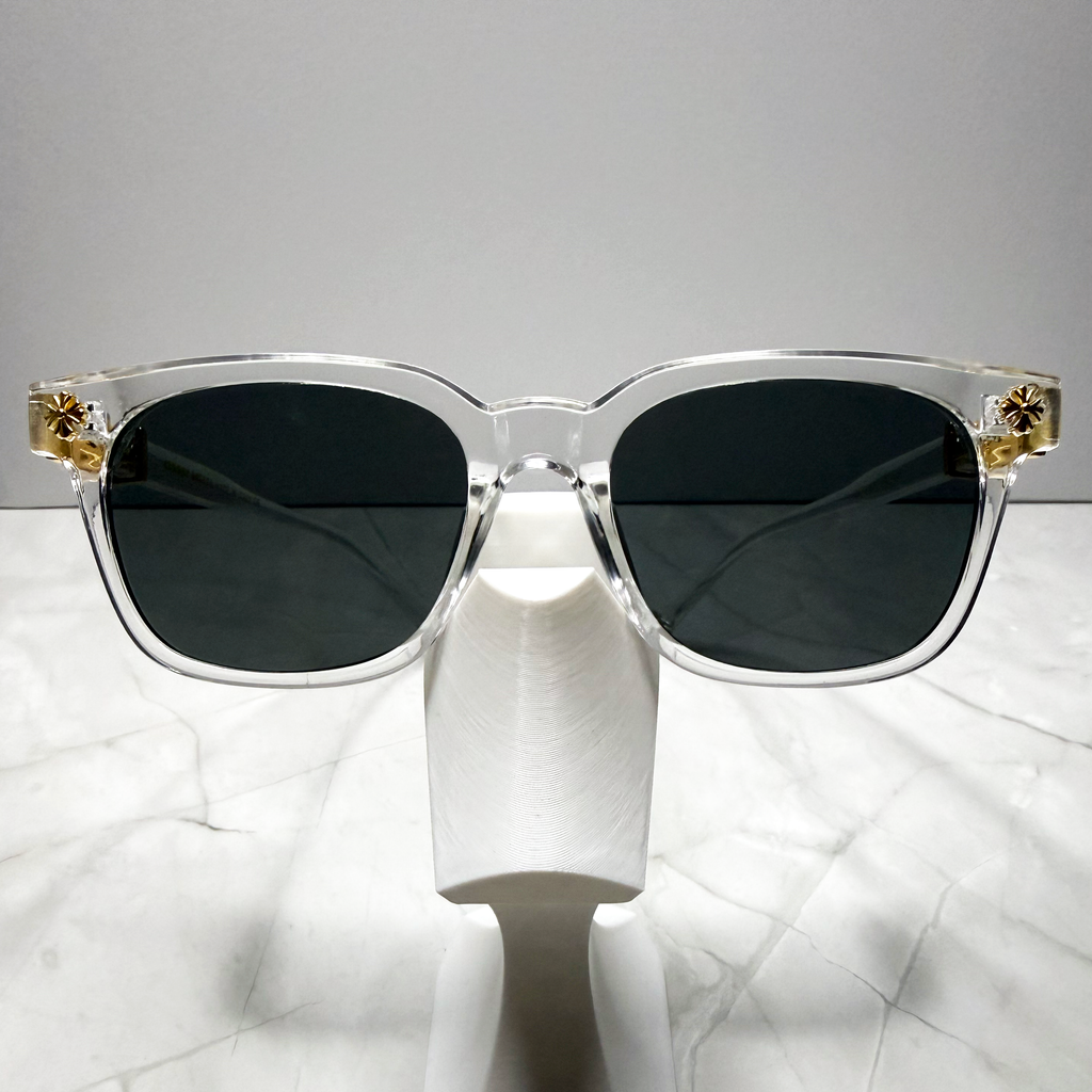 #S4: Chrome Hearts Cox Ucker Sunglasses (Clear & Gold)
