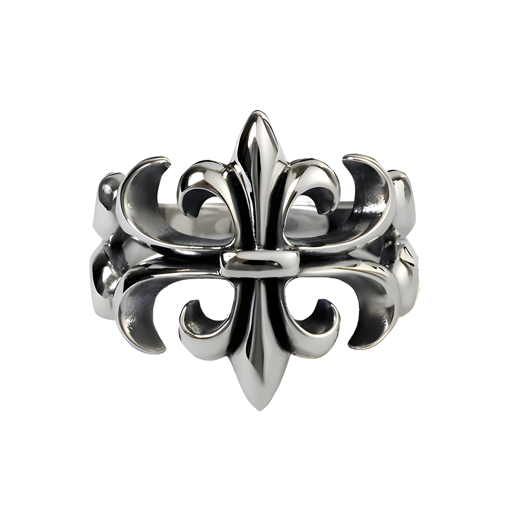 Fleur De Lis Ring (Titantium Steel)