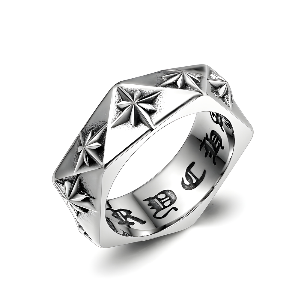 Star Poly Band Ring (Titanium Steel)