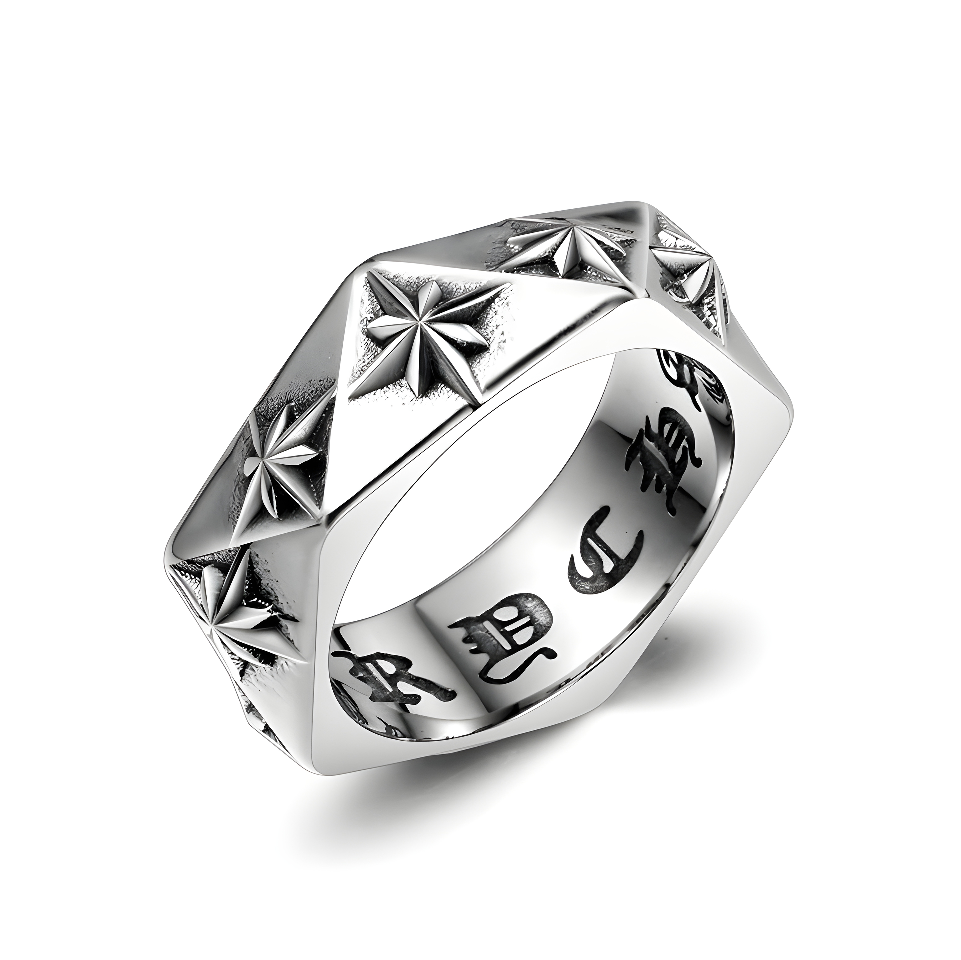 Star Poly Band Ring (Titanium Steel)