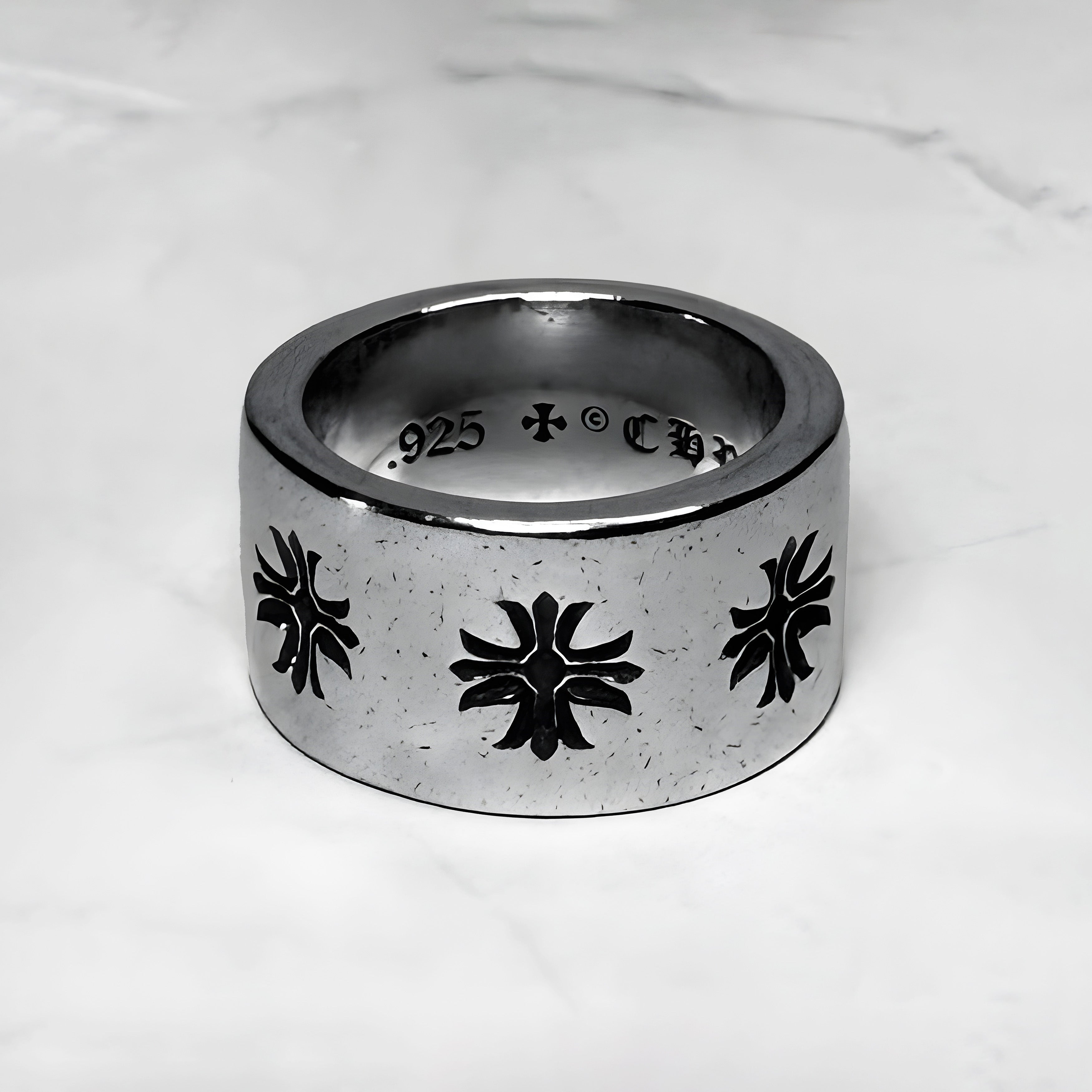 #R72: Chrome Hearts Thick Emblem Ring (Copper)
