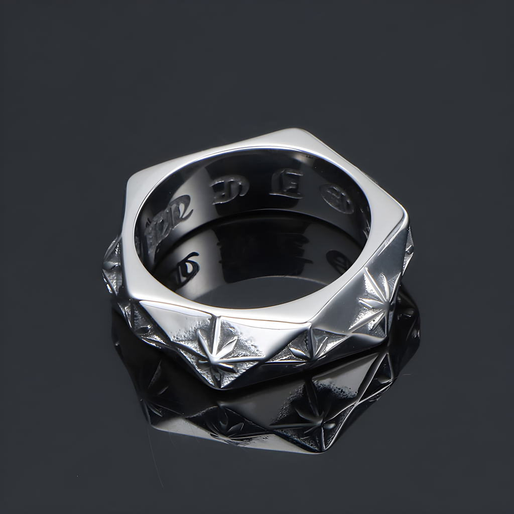 Star Poly Band Ring (Titanium Steel)