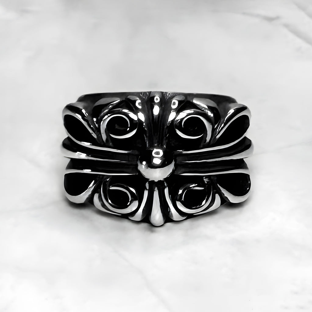 #R81: Chrome Hearts Floral Cross Ring (Gold-Filled)