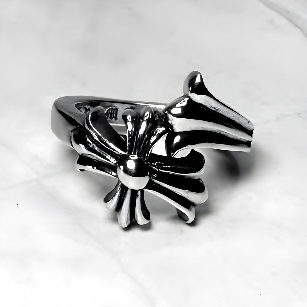 #R69: Chrome Hearts Cross Wrap Open Ring (Gold-Filled)