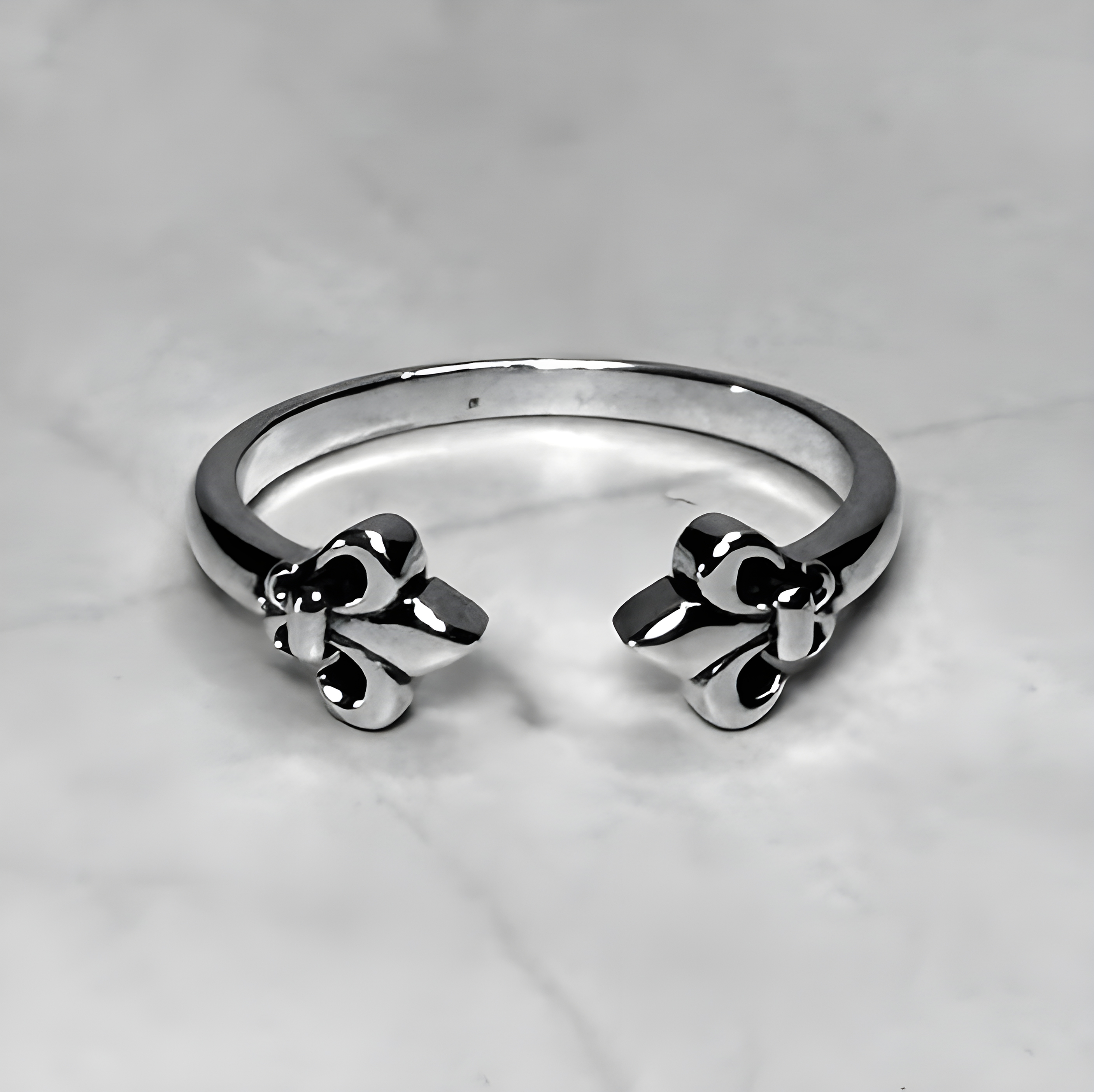 #R49: Chrome Hearts Inspired Fleur De Lis Open Ring (Copper)