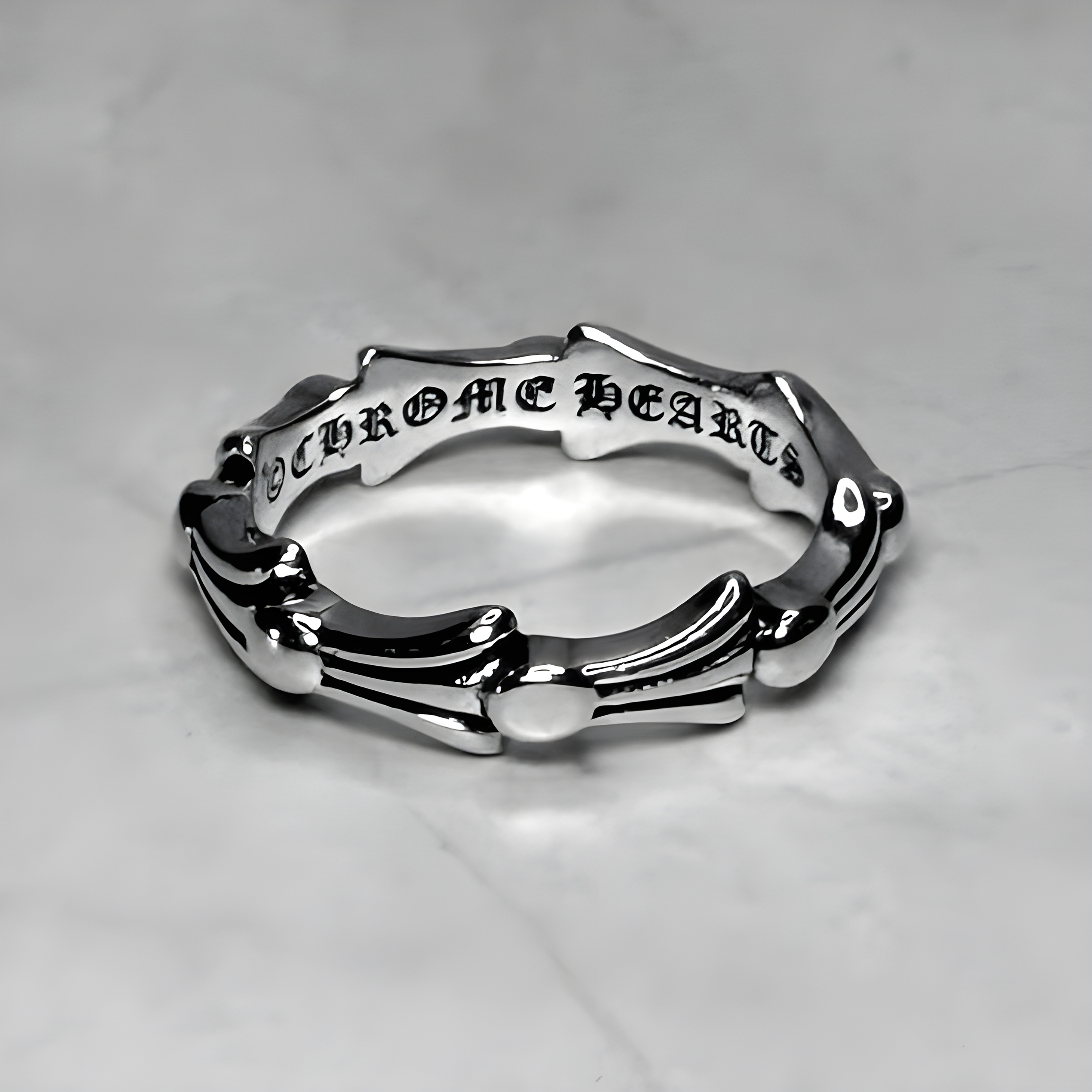 #R48: Chrome Hearts Partial Cross Band Ring (Copper)