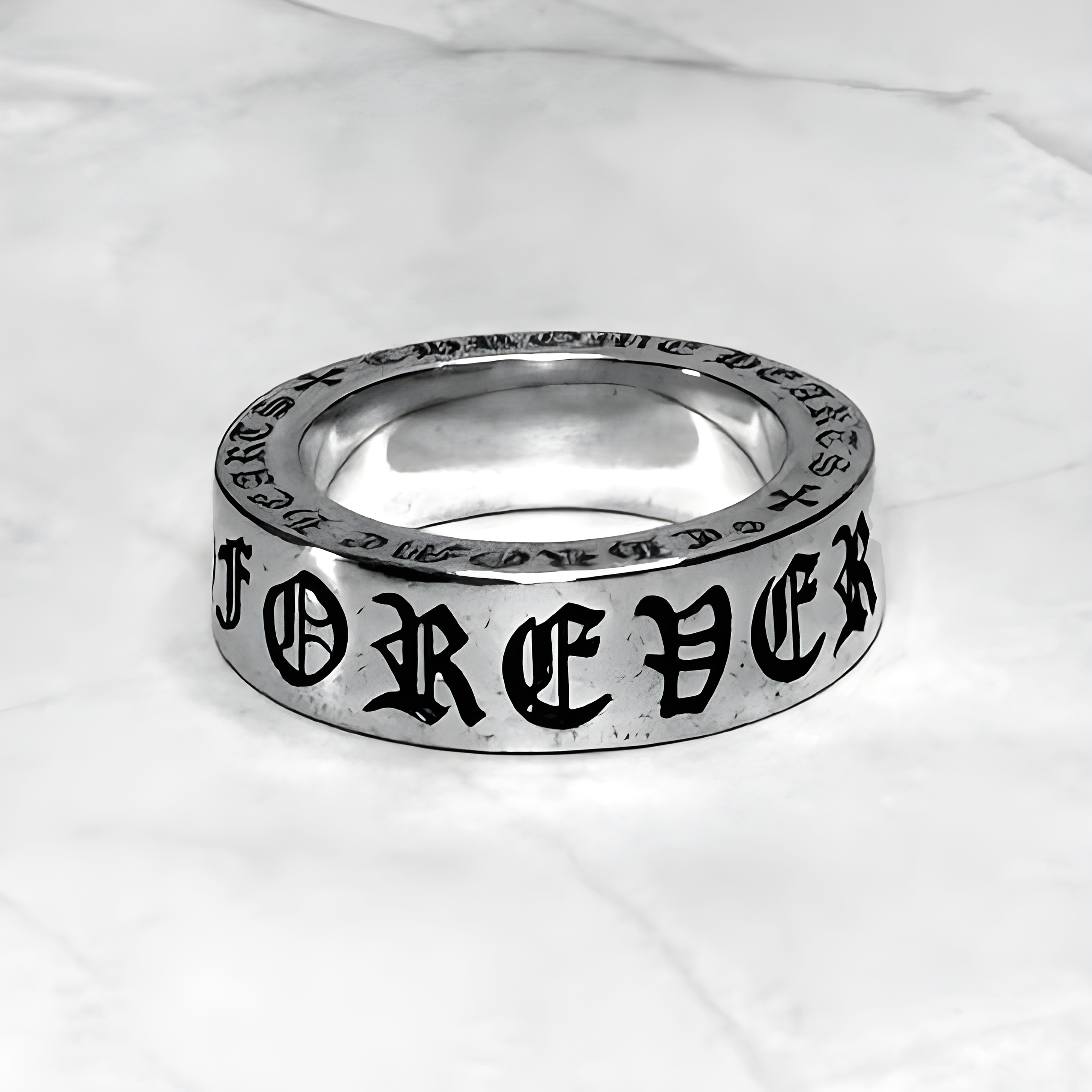 #R73: Chrome Hearts CZ Forever Ring (Copper)