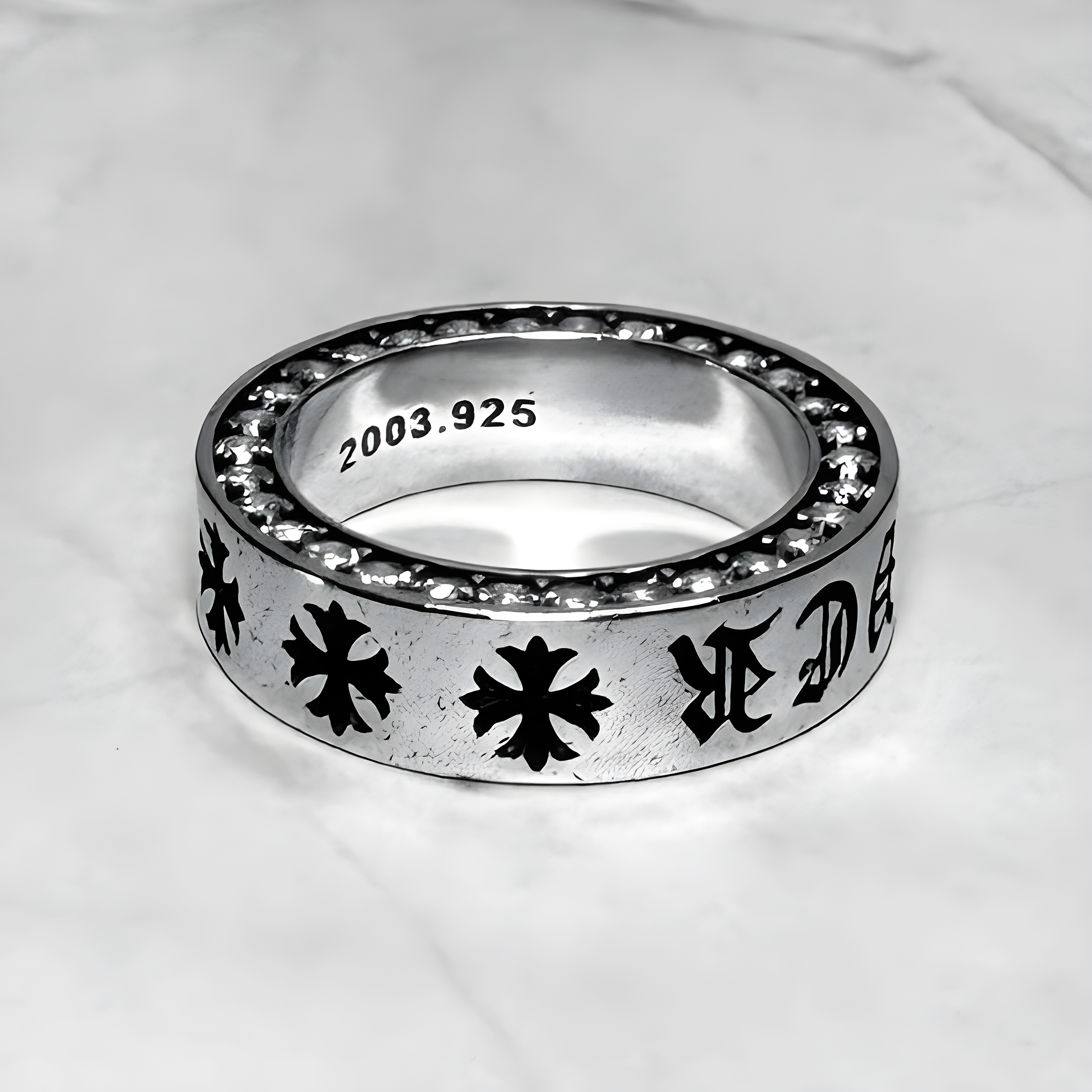 #R73: Chrome Hearts CZ Forever Ring (Copper)