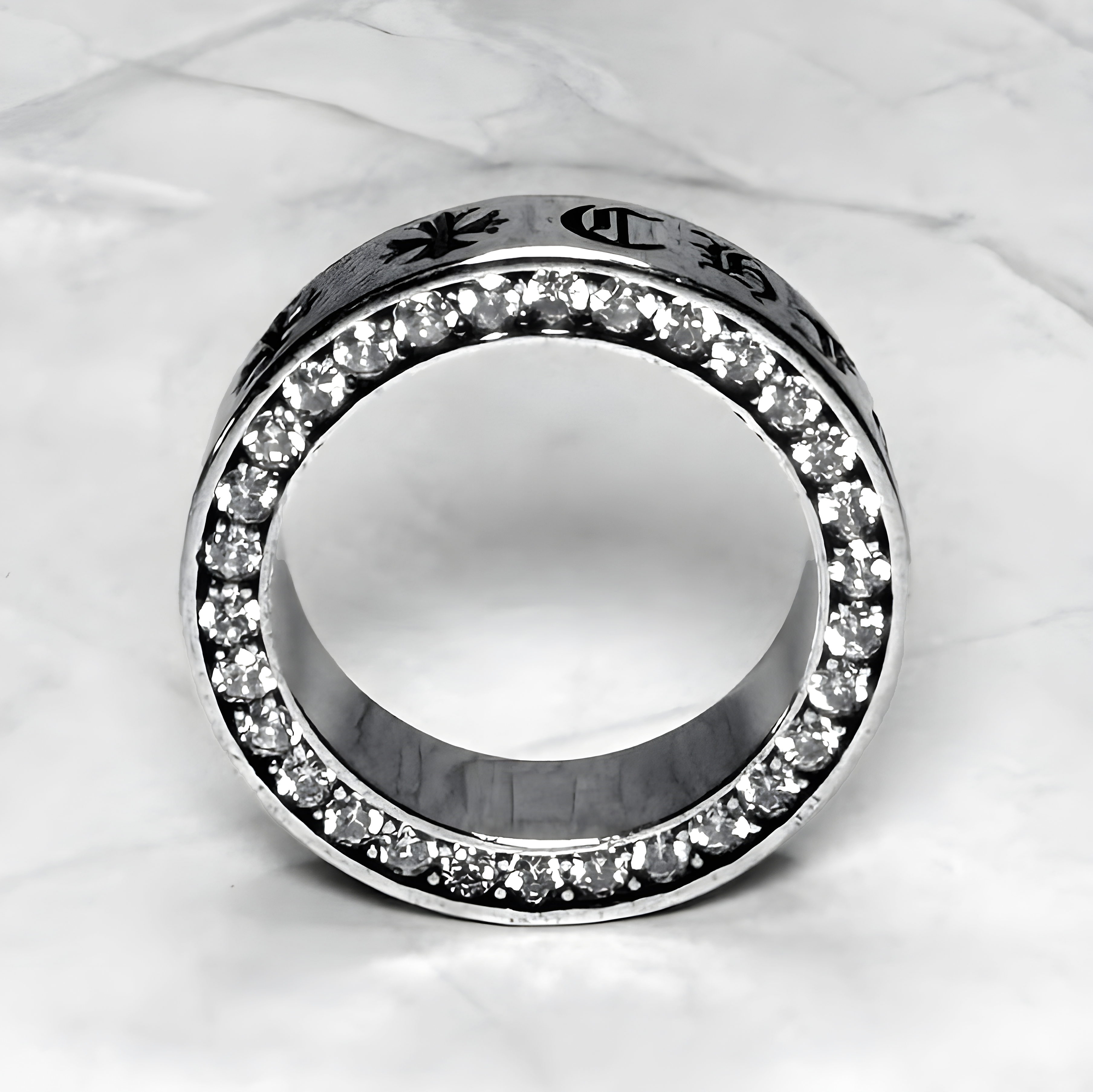 #R73: Chrome Hearts CZ Forever Ring (Copper)