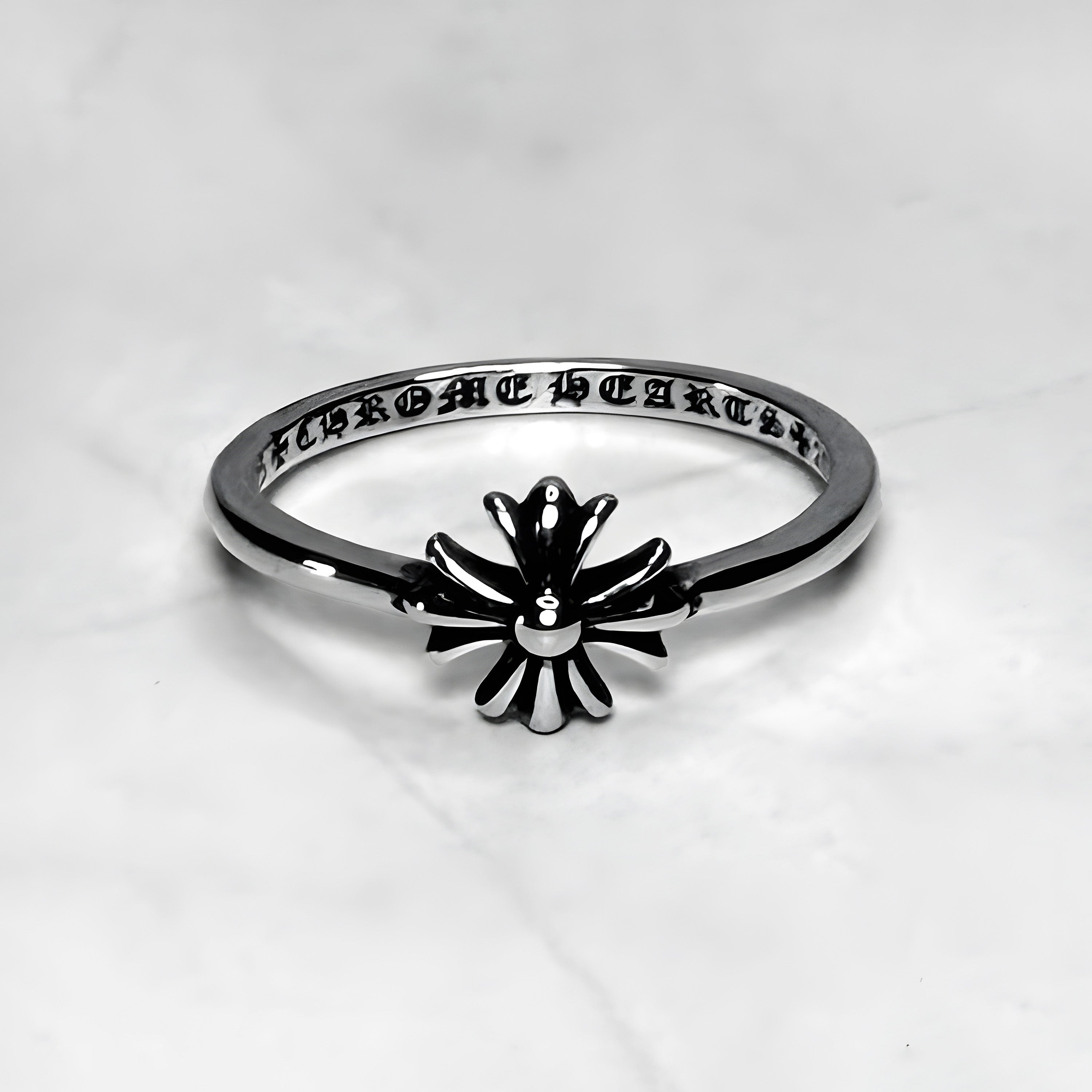 #R55: Chrome Hearts Dainty Cross Ring (Copper)
