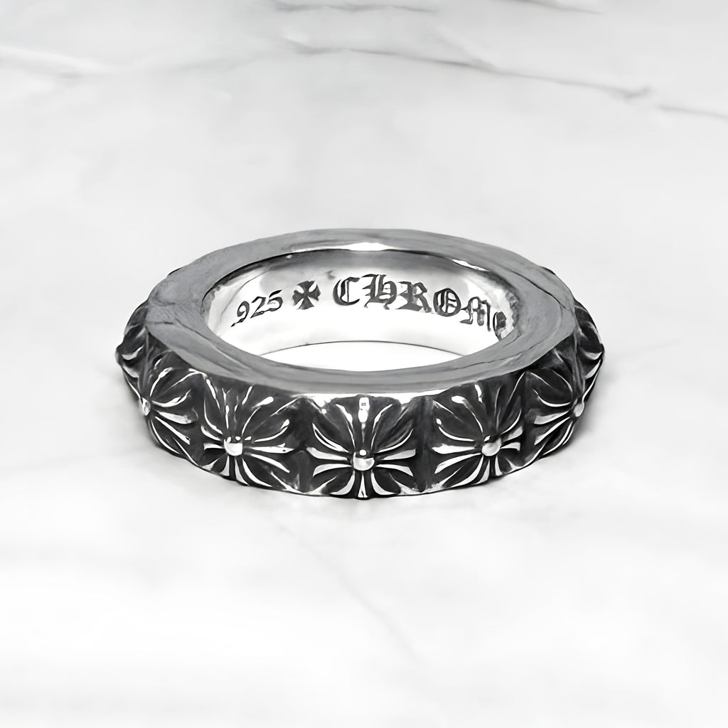 #R80: Chrome Hearts Cross Emblem Ring (Gold-Filled)