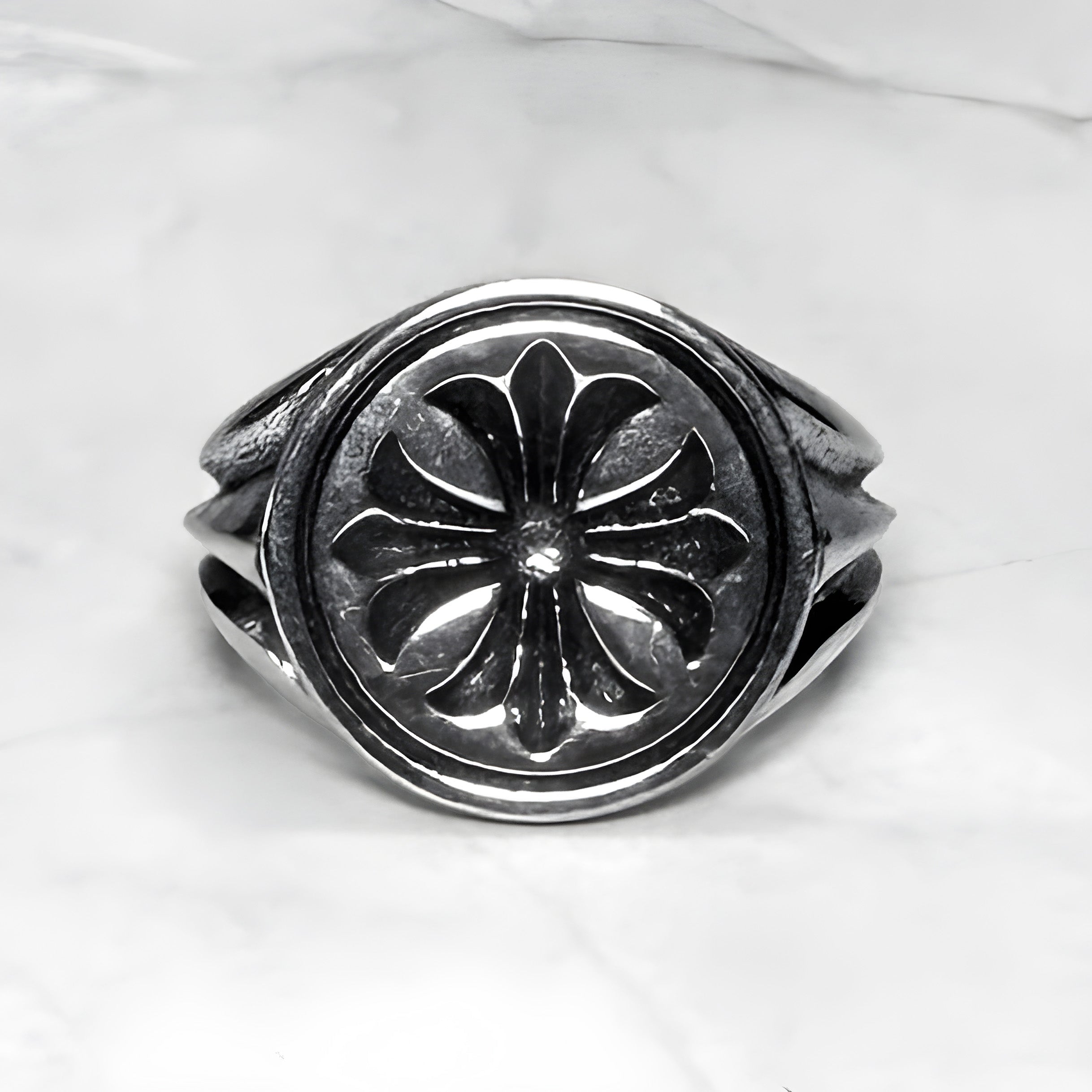 #R65: Chrome Hearts Cross Signet Ring (Copper)