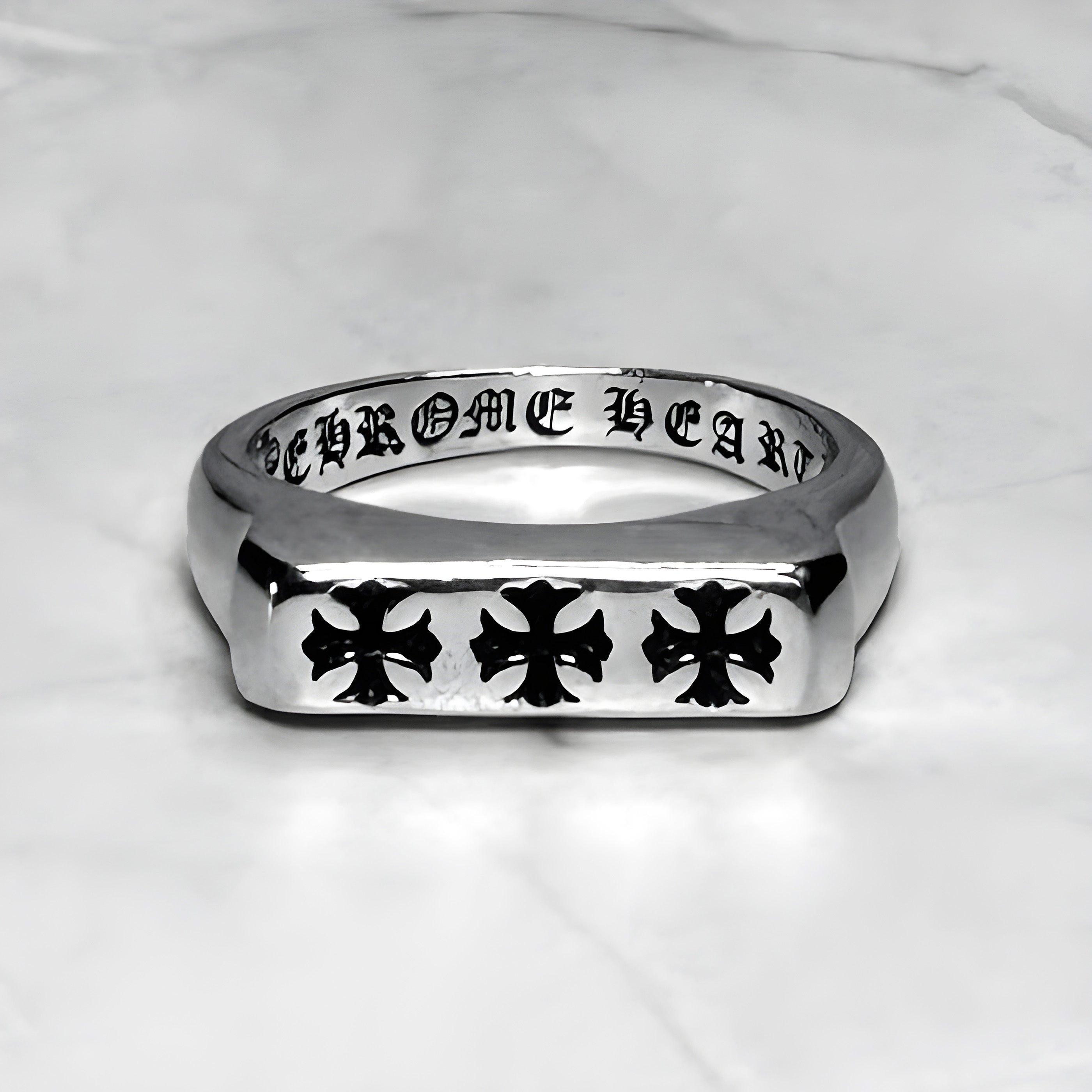 #R84: Chrome Hearts Cross Emblem Knuckle Ring (Copper)