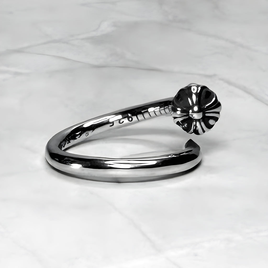#R54: Chrome Hearts Cross Nail Ring (Gold-Filled)