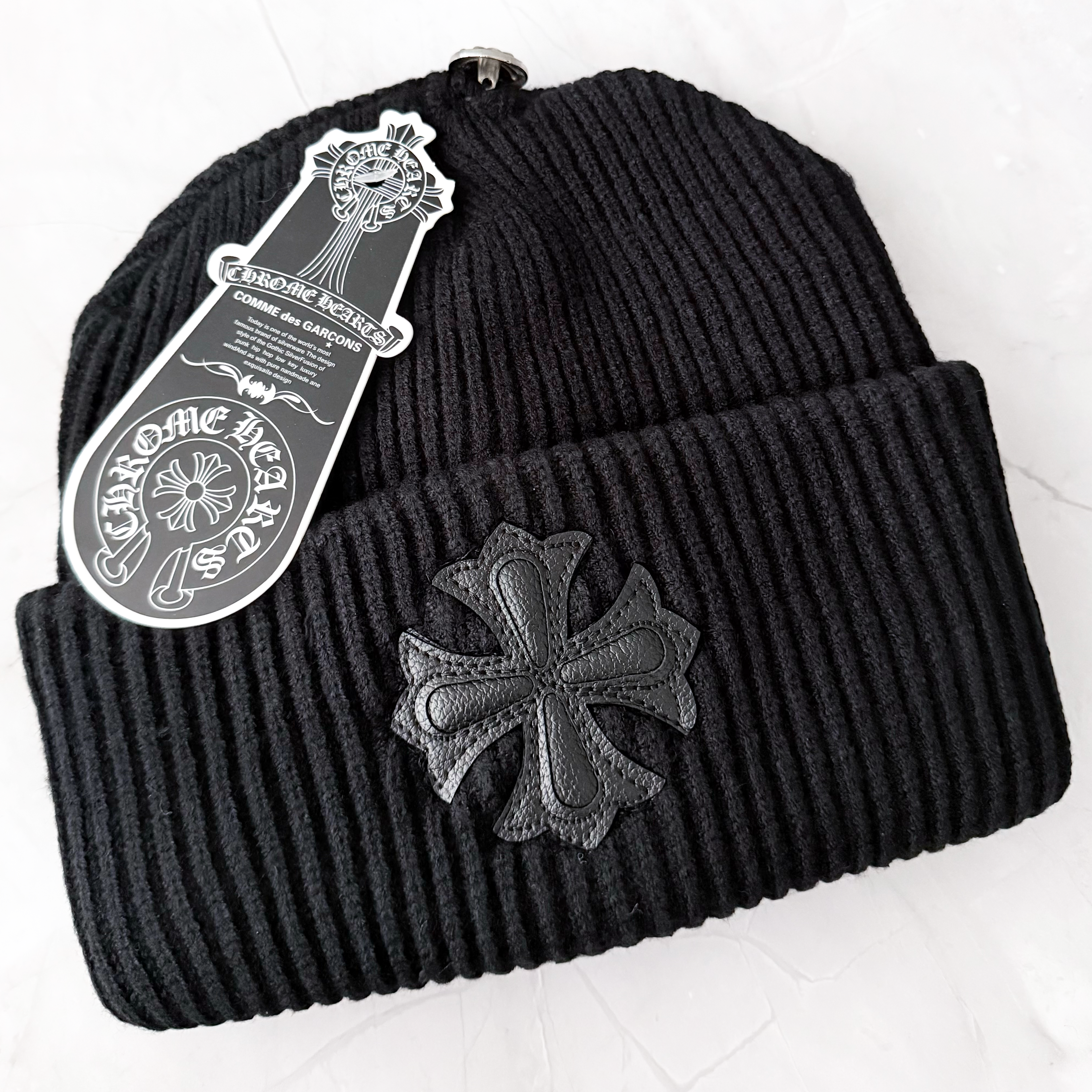 Chrome Hearts Black Cross Beanie