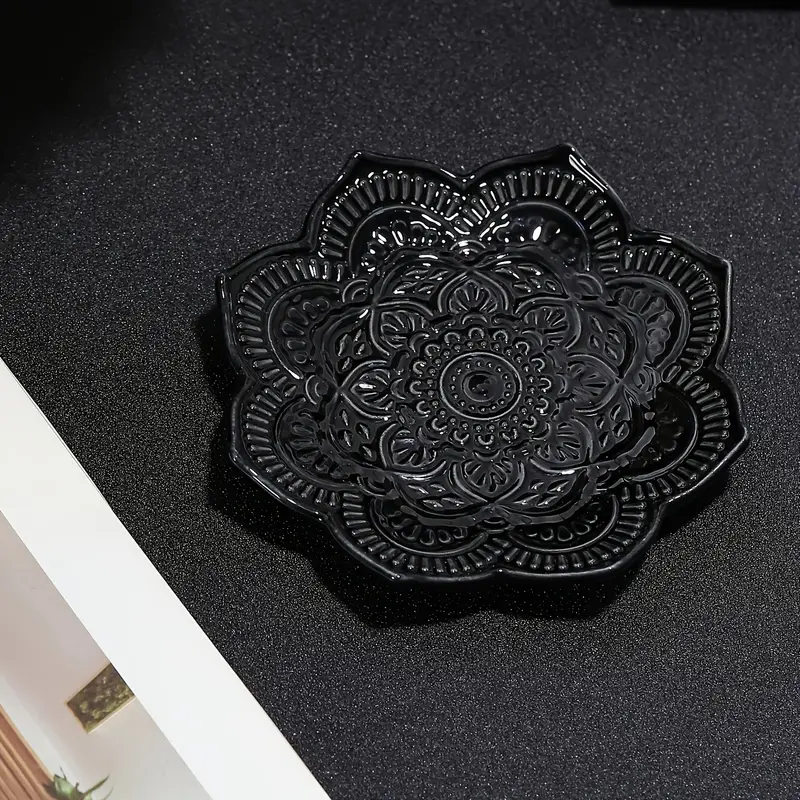 Black Mandala Jewelry Tray (Ceramic)