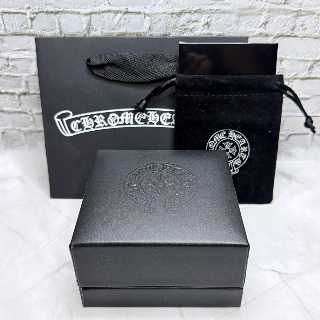 #CB6-2: Chrome Hearts Fleur-De-Lis Emblem Some Cross Cuban Bracelet (Gold-Filled)