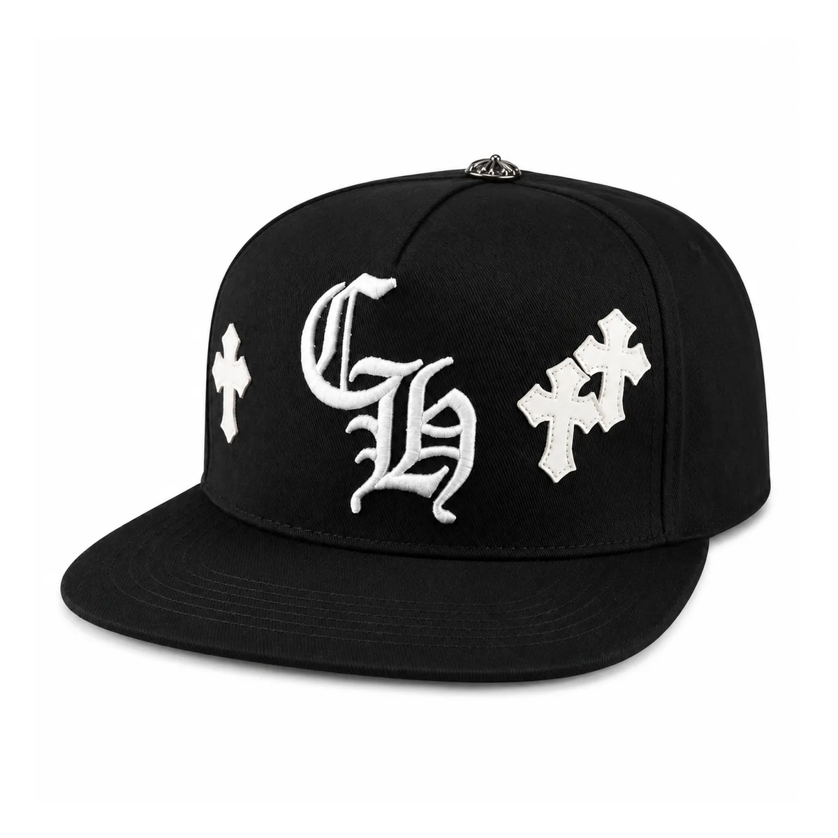 Chrome Hearts Embroidered "CH" Cross Patch Caps (Black, Blue, Red, Green, Camo)