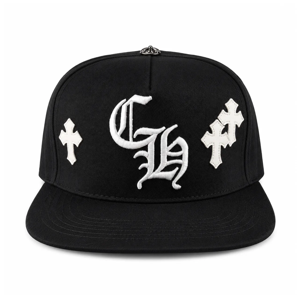 Chrome Hearts Embroidered "CH" Cross Patch Caps (Black, Blue, Red, Green, Camo)