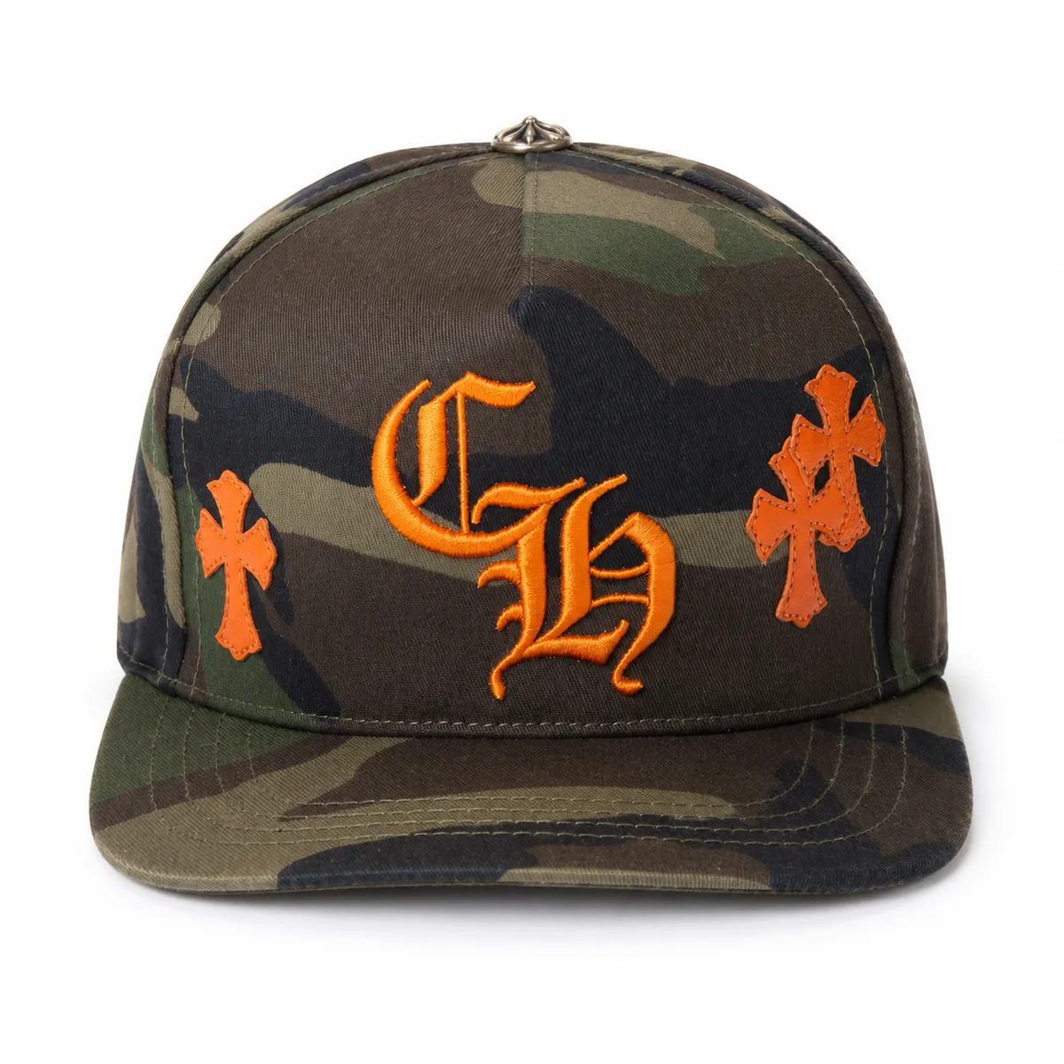 Chrome Hearts Embroidered "CH" Cross Patch Caps (Black, Blue, Red, Green, Camo)