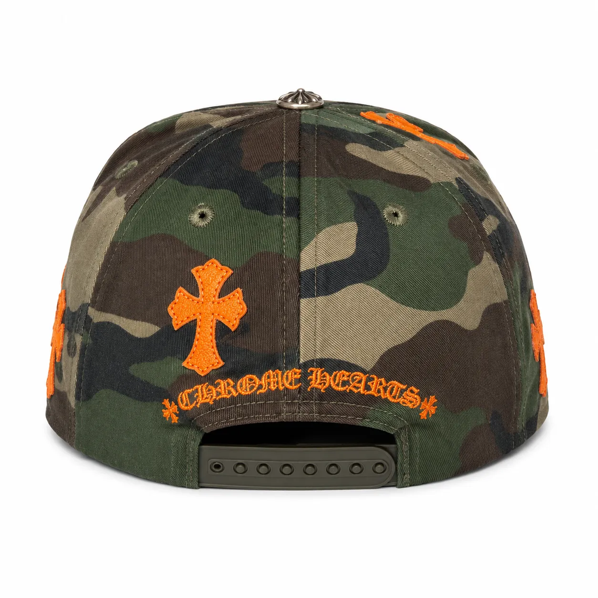 Chrome Hearts Embroidered "CH" Cross Patch Caps (Black, Blue, Red, Green, Camo)