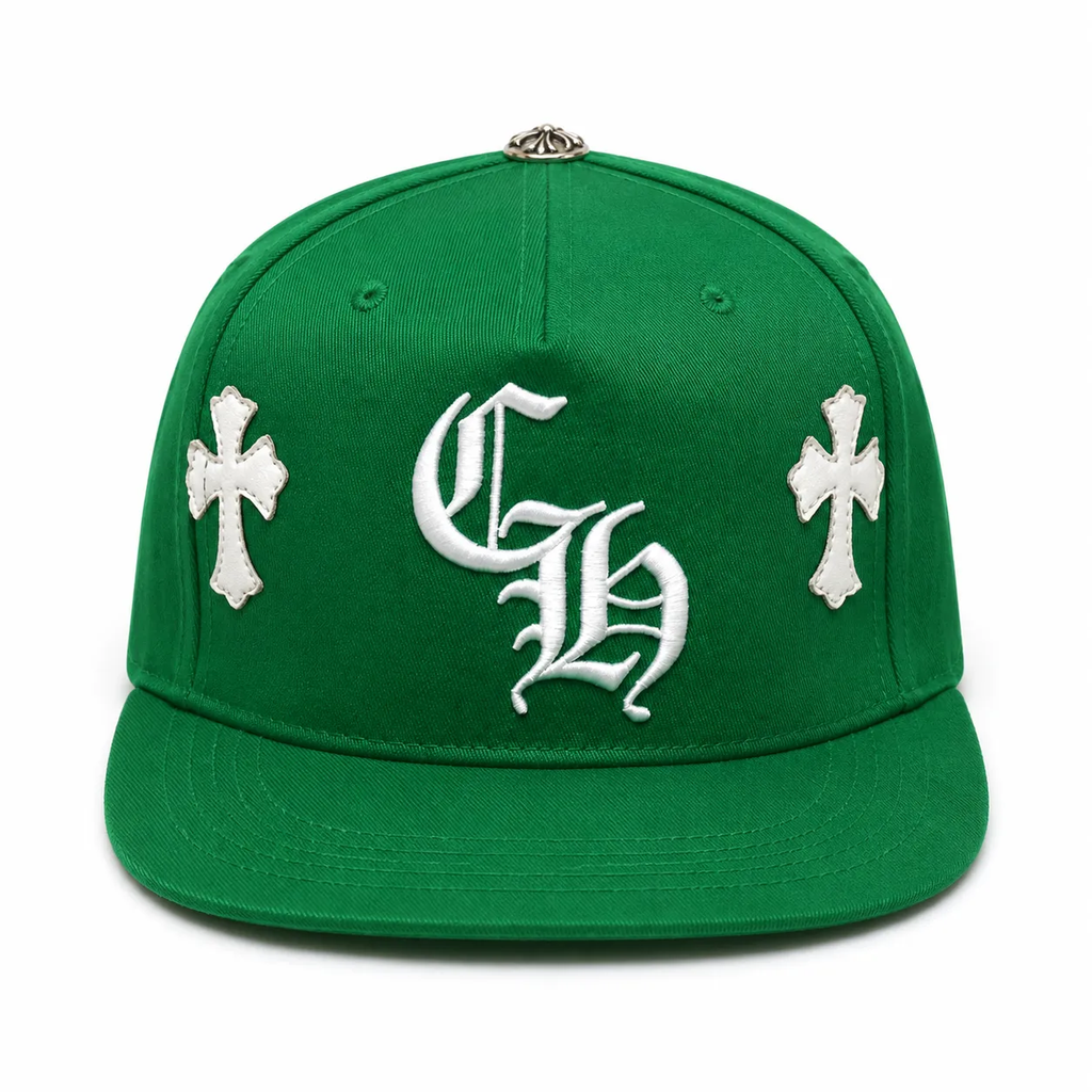 Chrome Hearts Embroidered "CH" Cross Patch Caps (Black, Blue, Red, Green, Camo)