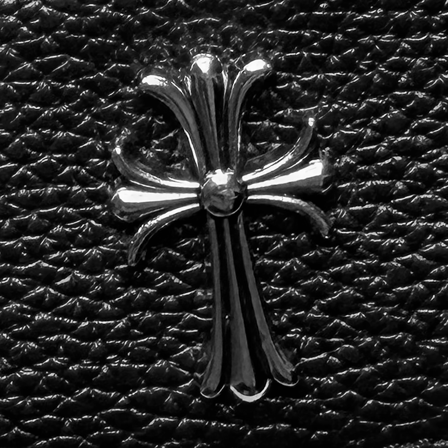Chrome Hearts Cross Emblem Black Card Holder Wallet
