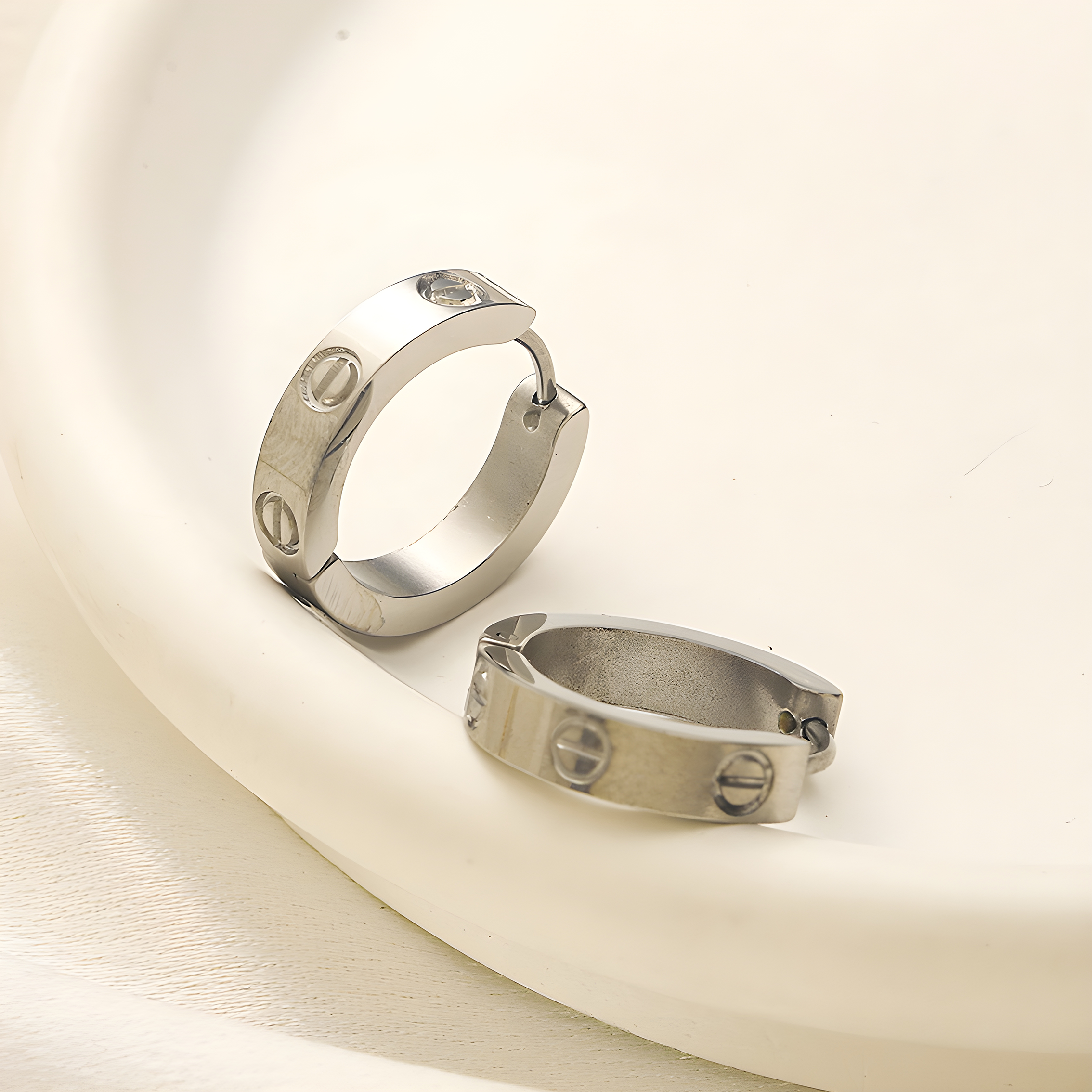 Cartier Hoop Earrings (Stainless Steel)