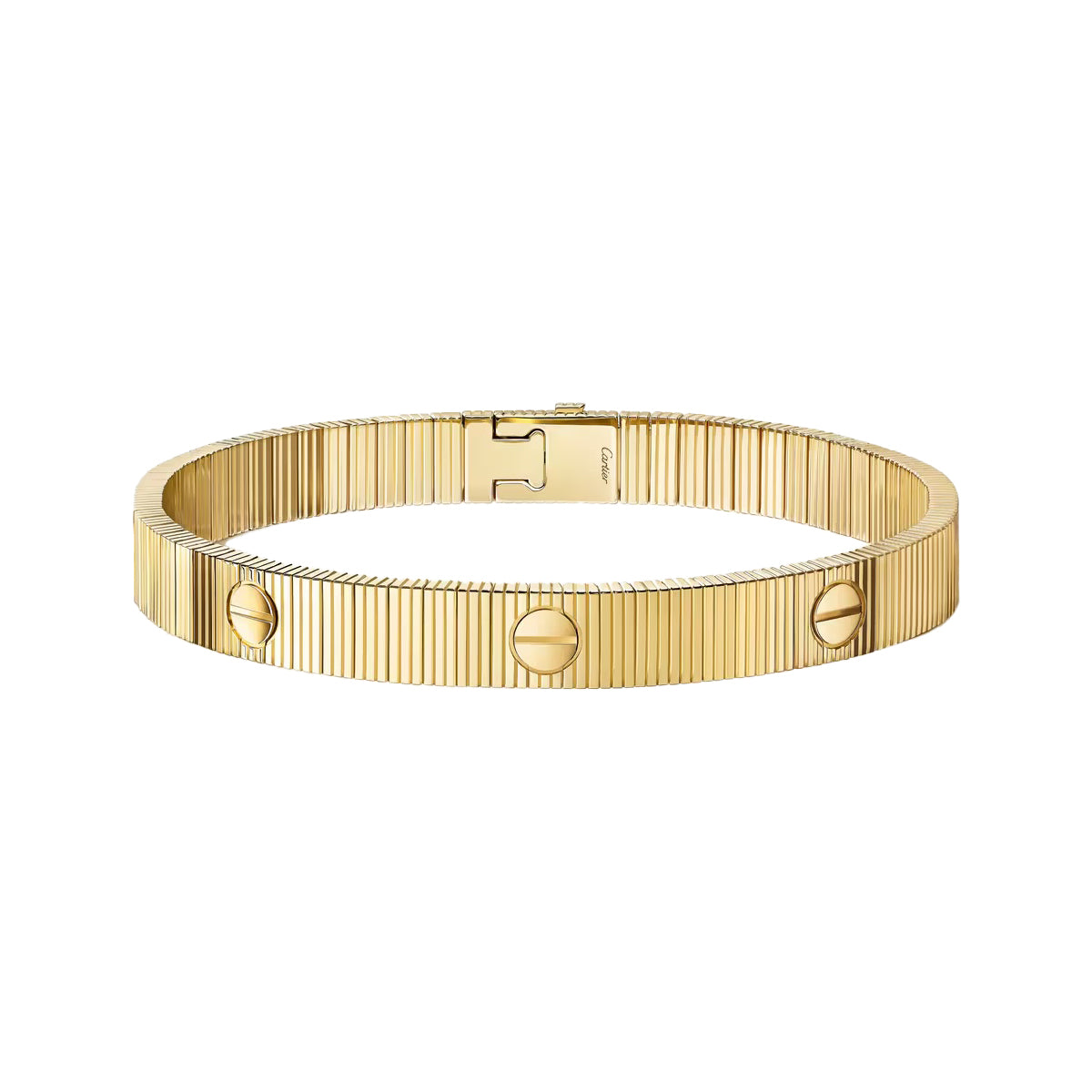 Cartier Gold Ribbed Love Bracelet (Stainless Steel)