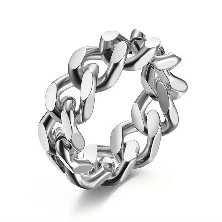 Cuban Ring (Titantium Steel)