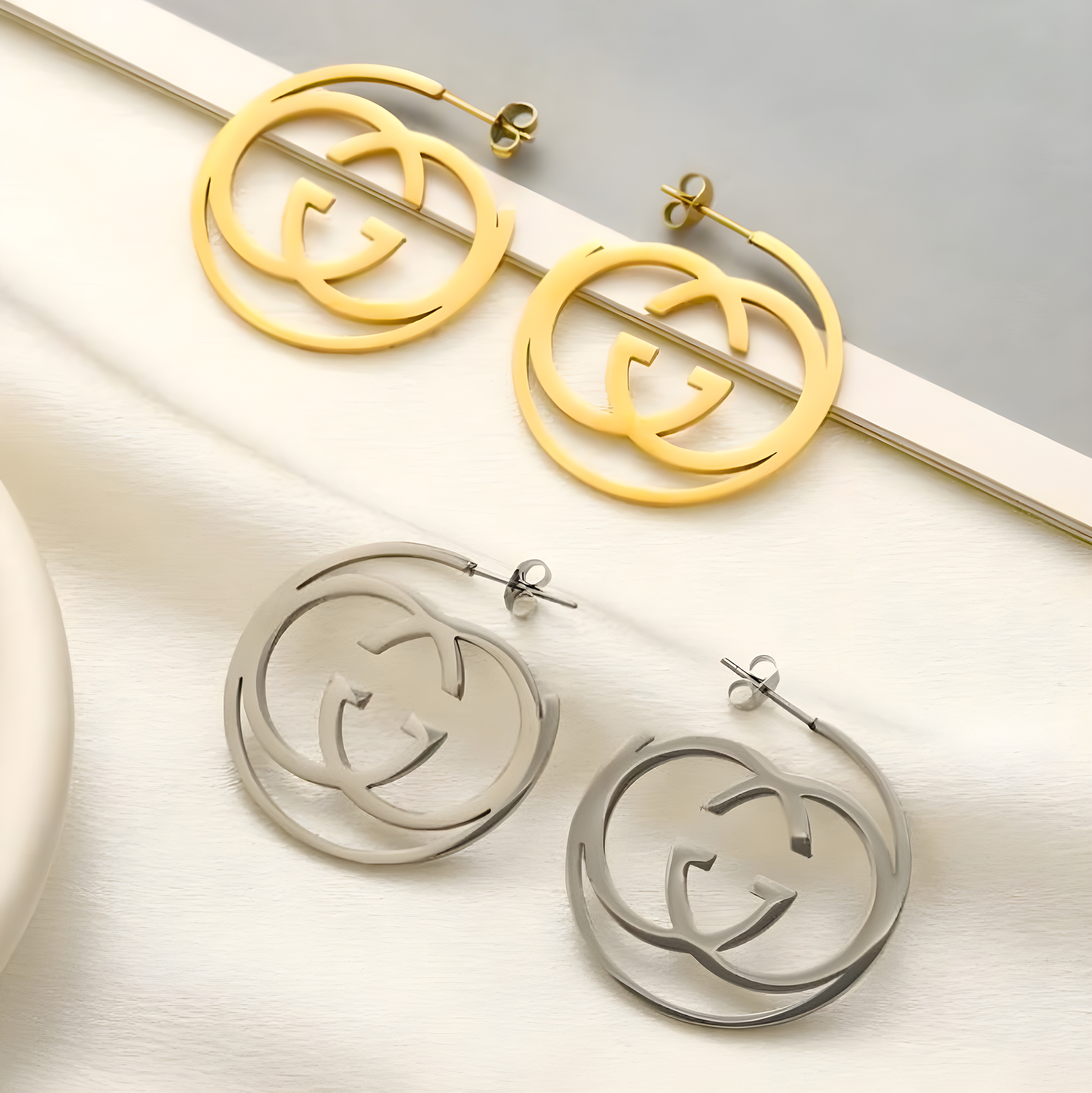 Gucci Hoop Earrings (Stainless Steel)