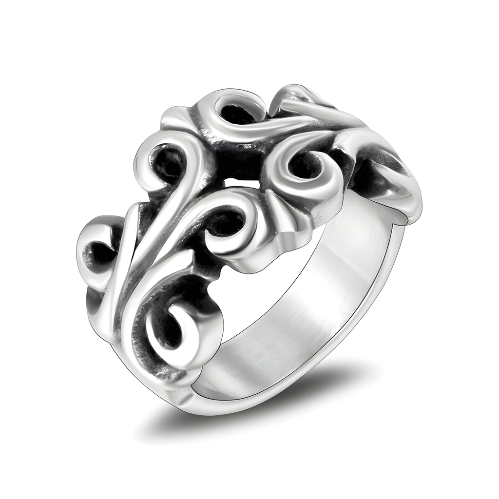 Clover Cross Ring (Titanium Steel)