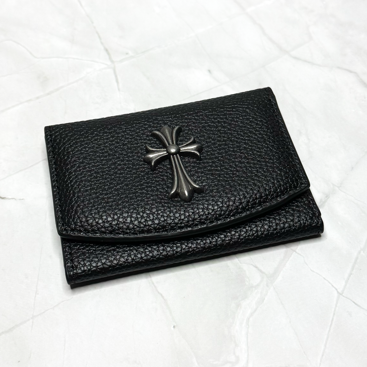 Chrome Hearts Cross Emblem Black Wallet
