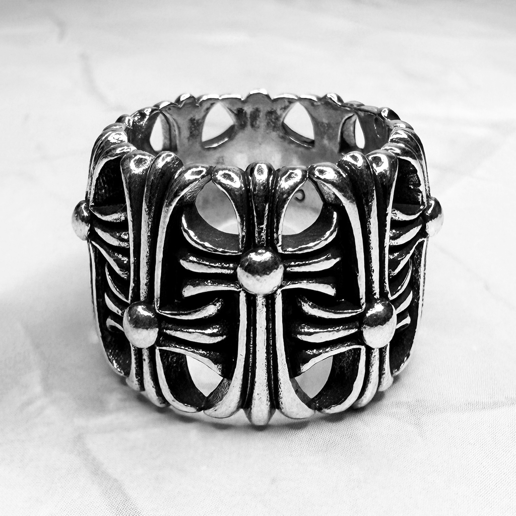 #R1: Chrome Hearts Cemetery Ring (Gold-Filled)