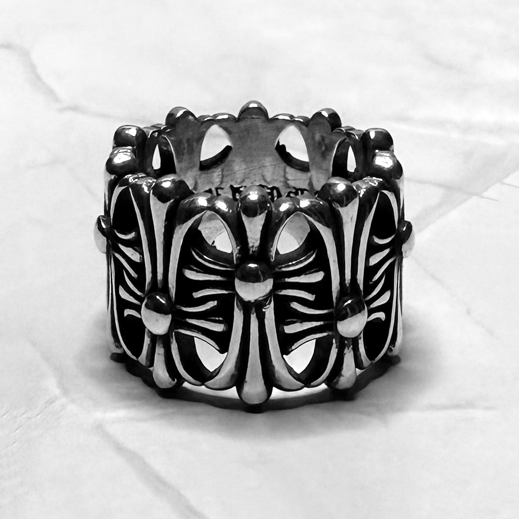 #R2: Chrome Hearts Grunge Cemetery Ring (Gold-Filled)