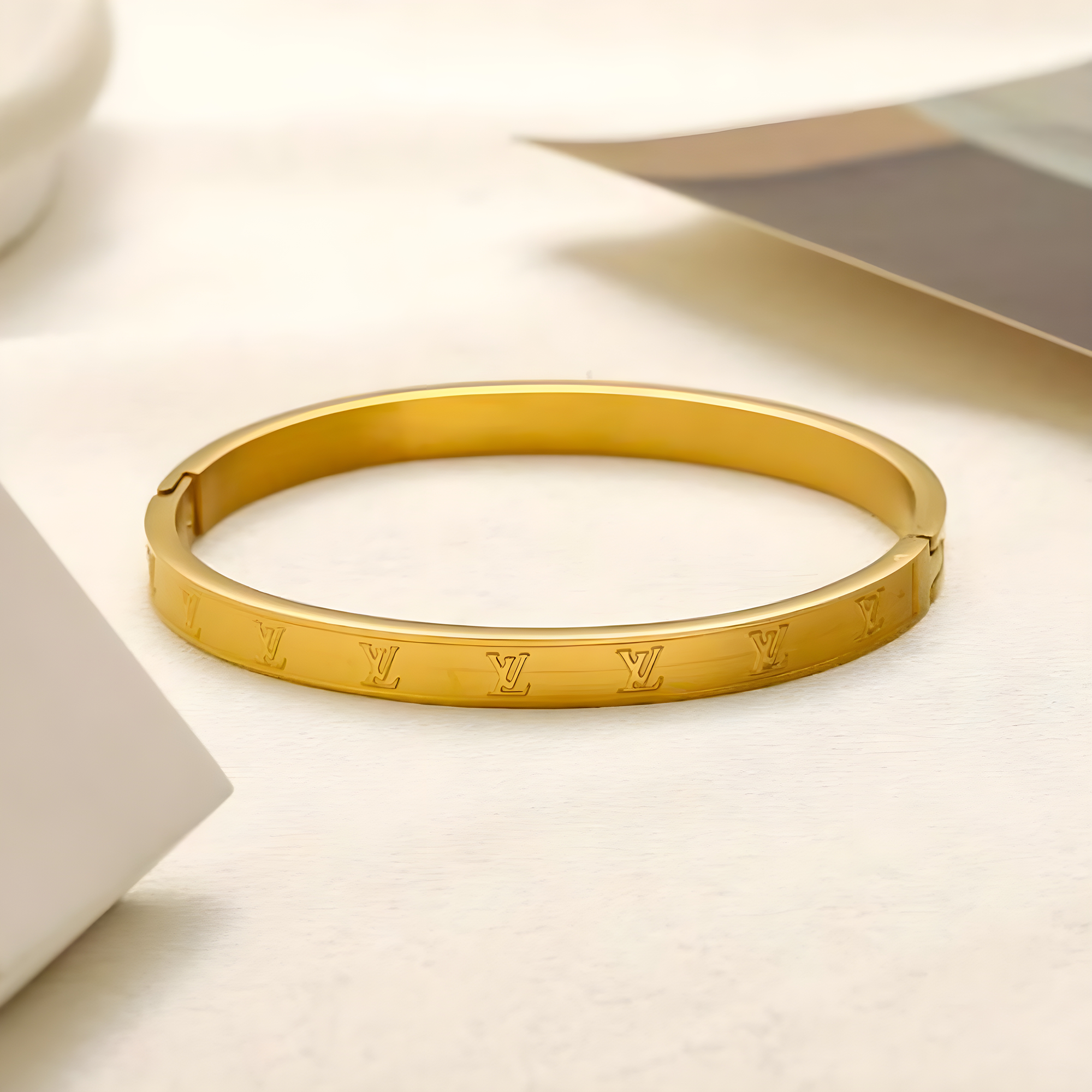 LV Gold Bangle (Stainless Steel)