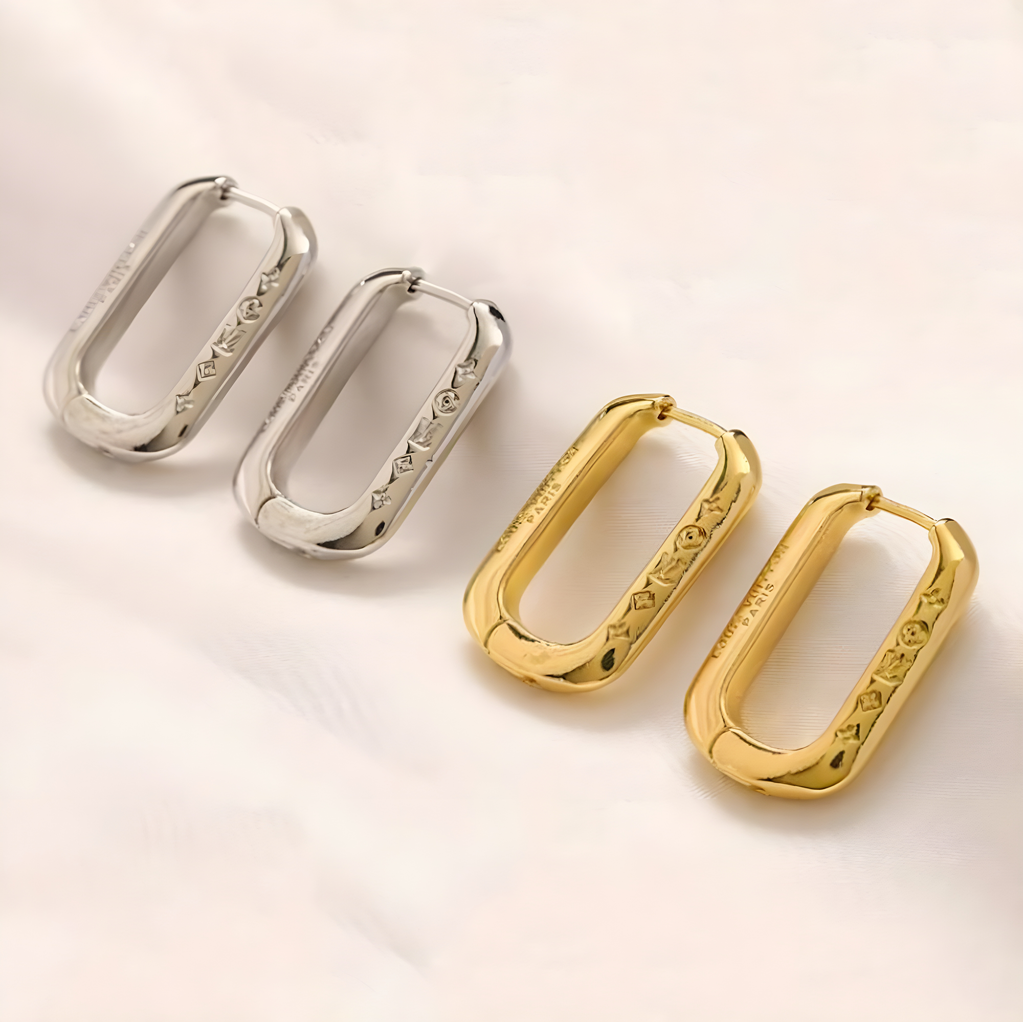 LV U-Hoop Earrings (Stainless Steel)