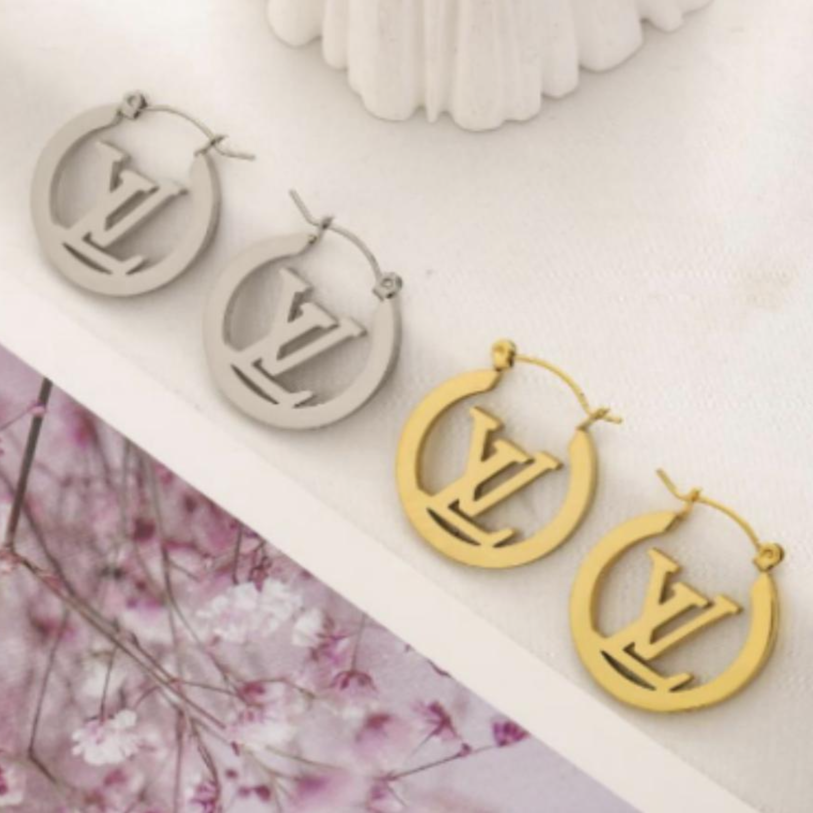 LV Small Hoop Earrings (Stainless Steel)