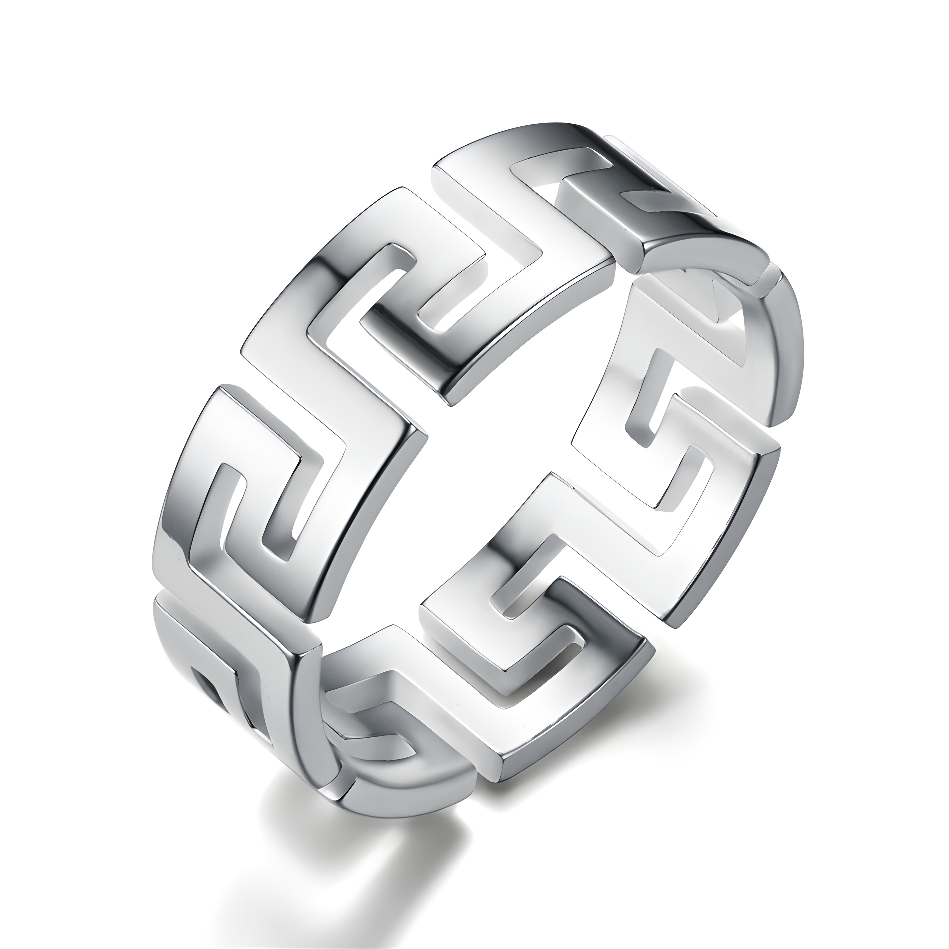 Meander Band Ring (Titanium Steel)
