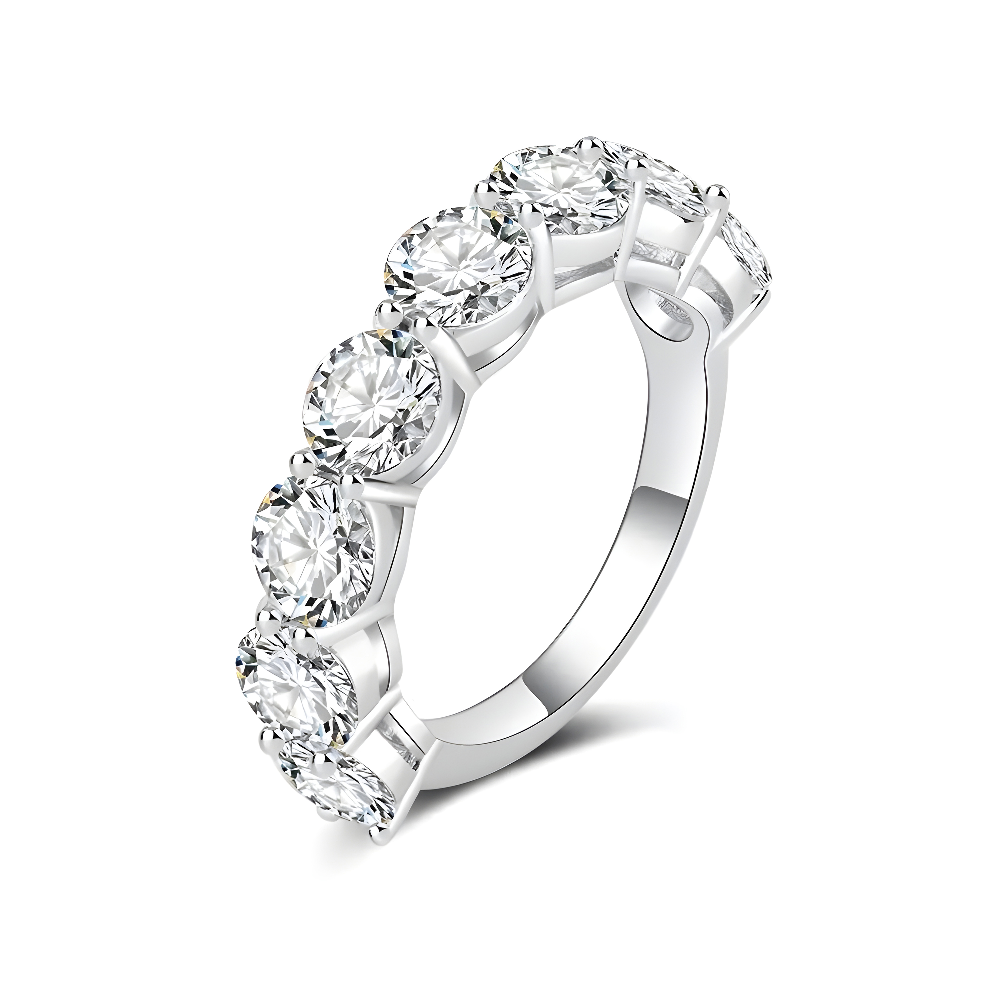 4 Carat 8 Moissanite 925 Ring (Sterling Silver)