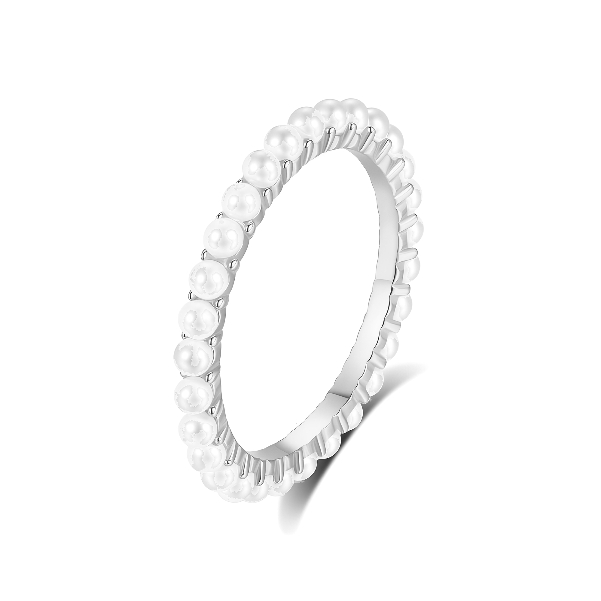 Pearl Eternity 925 Band Ring (Sterling Silver)